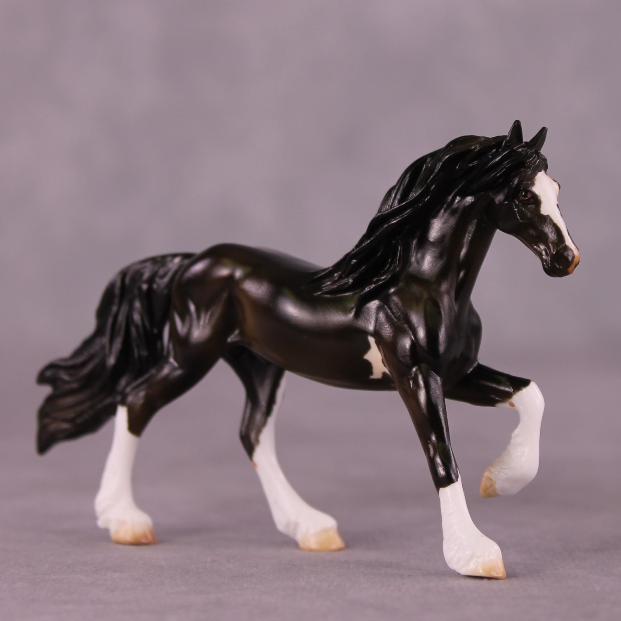 Pit Stop OOAK Friesian Chip by Julie Keim EQ25