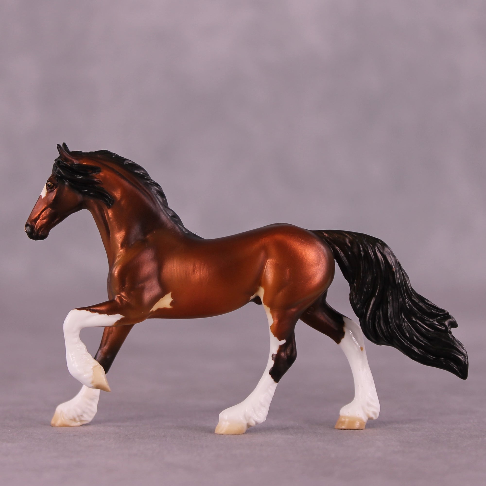 "Kennedy" OOAK Friesian Chip by Julie Keim EQ25
