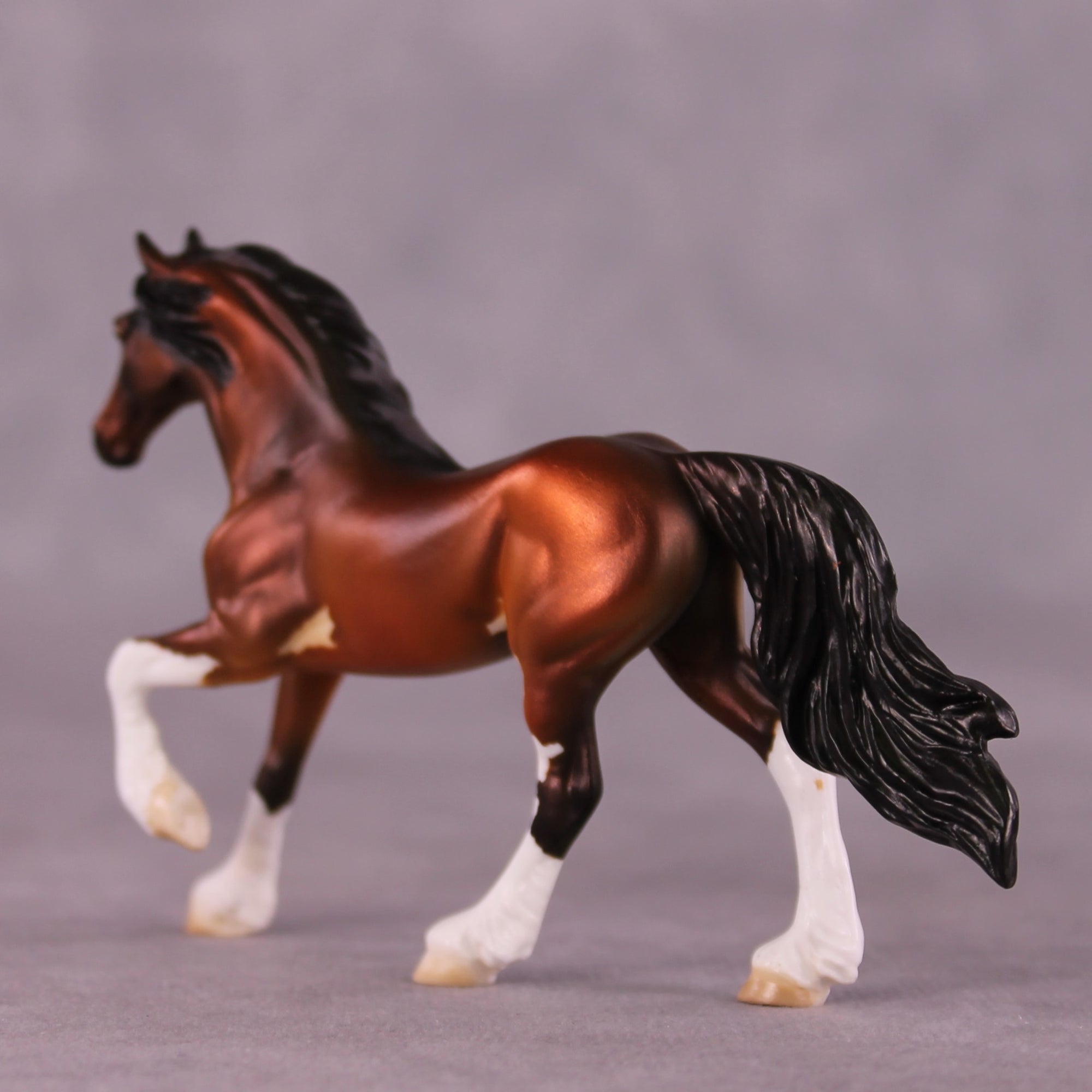 "Kennedy" OOAK Friesian Chip by Julie Keim EQ25