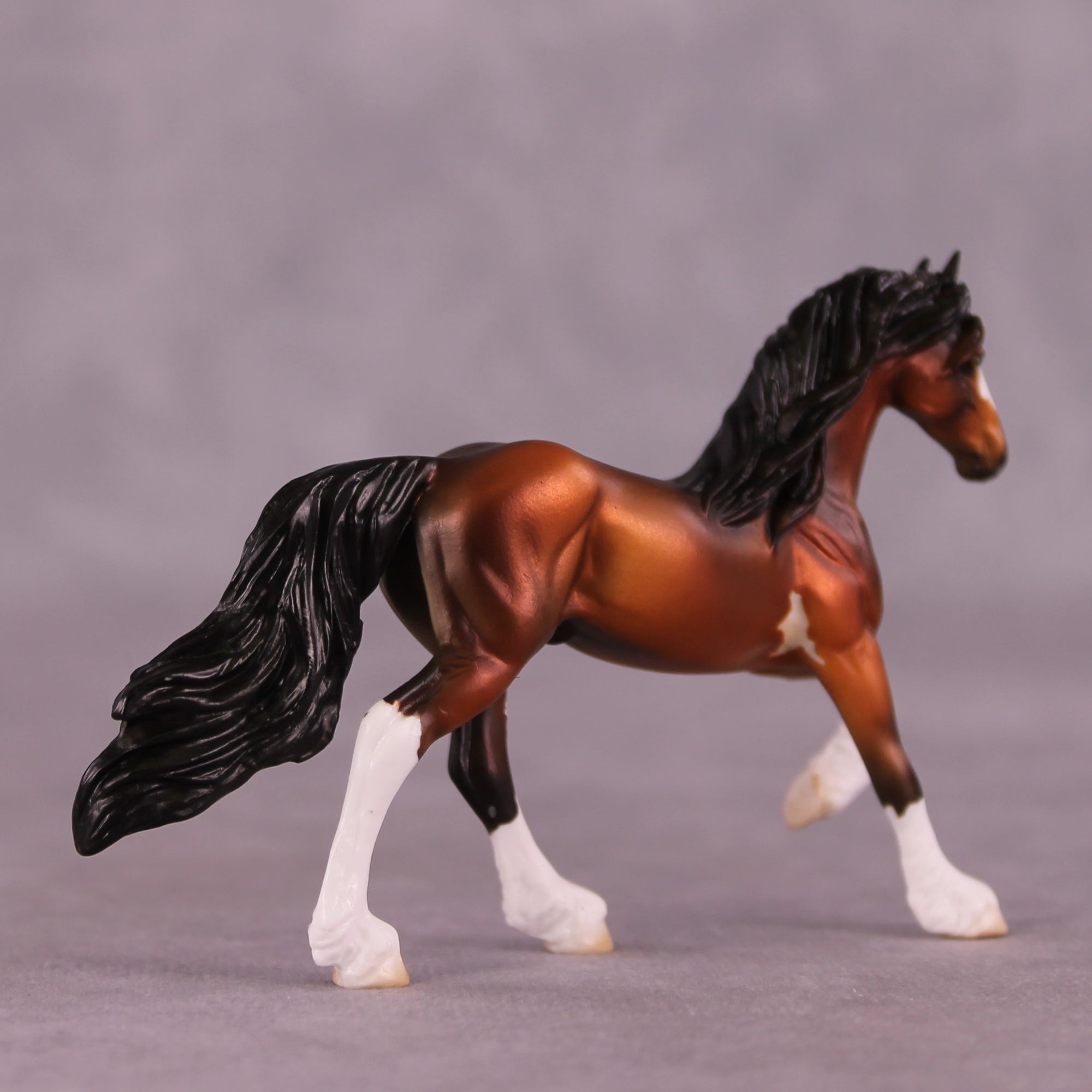 "Kennedy" OOAK Friesian Chip by Julie Keim EQ25