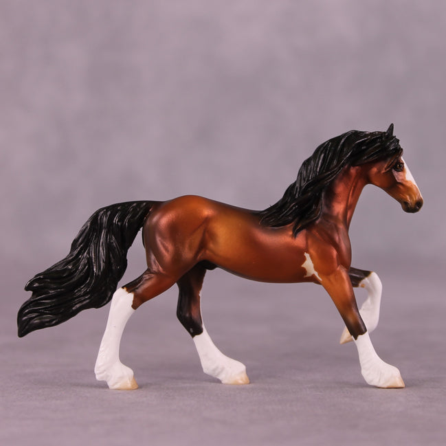 "Kennedy" OOAK Friesian Chip by Julie Keim EQ25