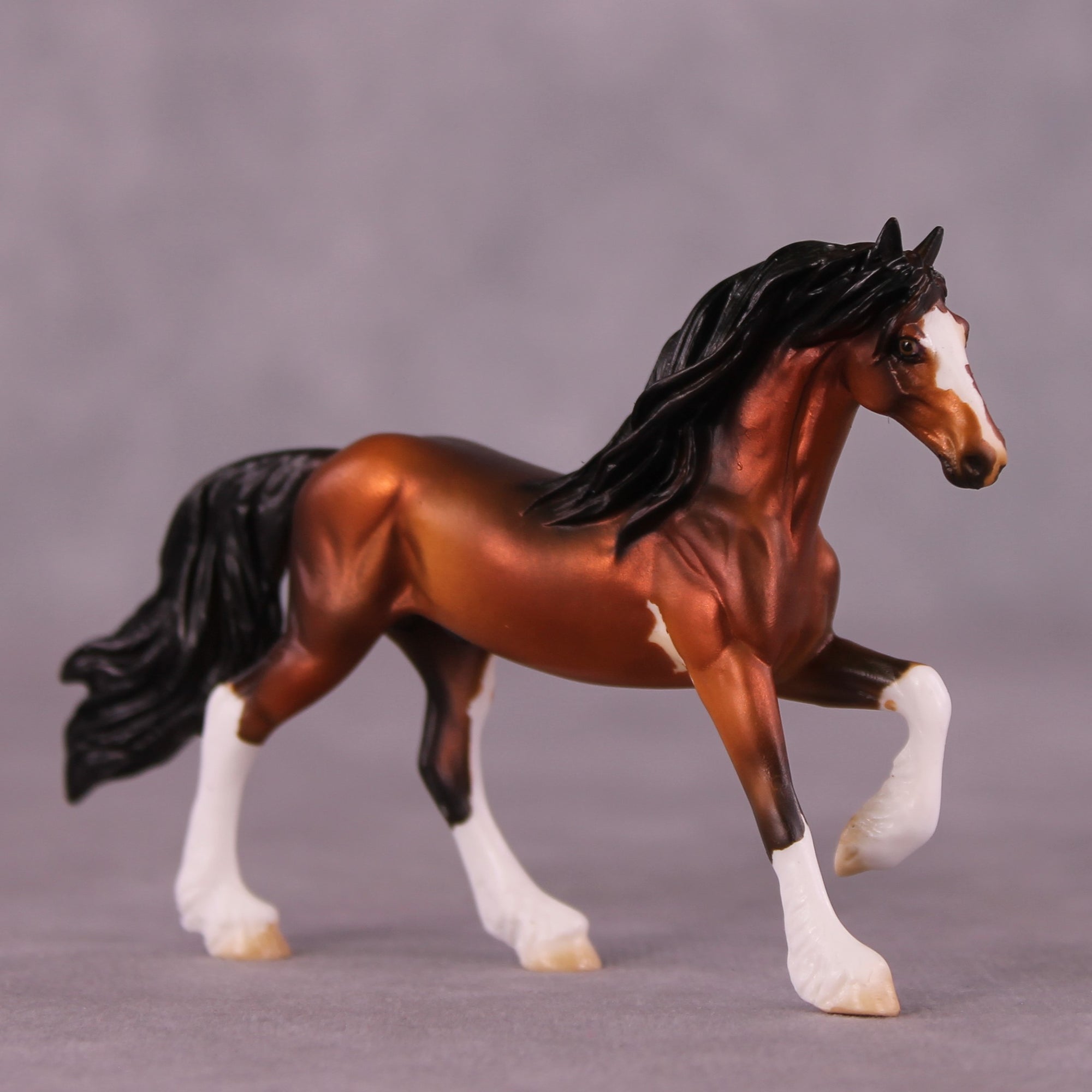 "Kennedy" OOAK Friesian Chip by Julie Keim EQ25