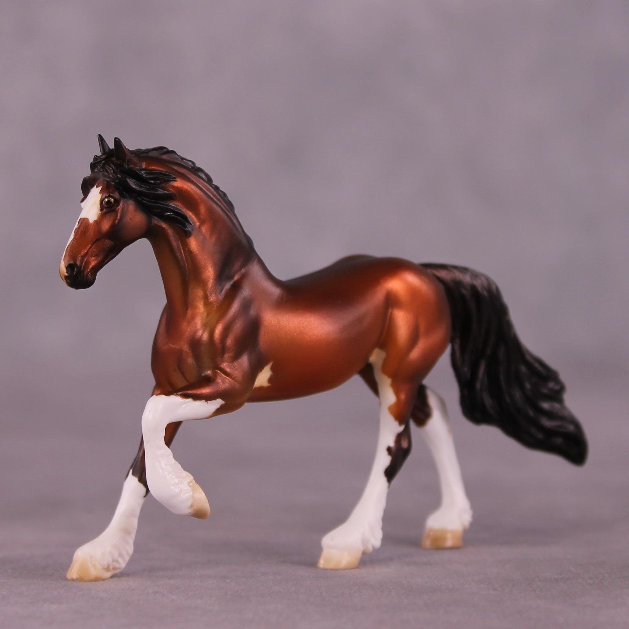 "Kennedy" OOAK Friesian Chip by Julie Keim EQ25