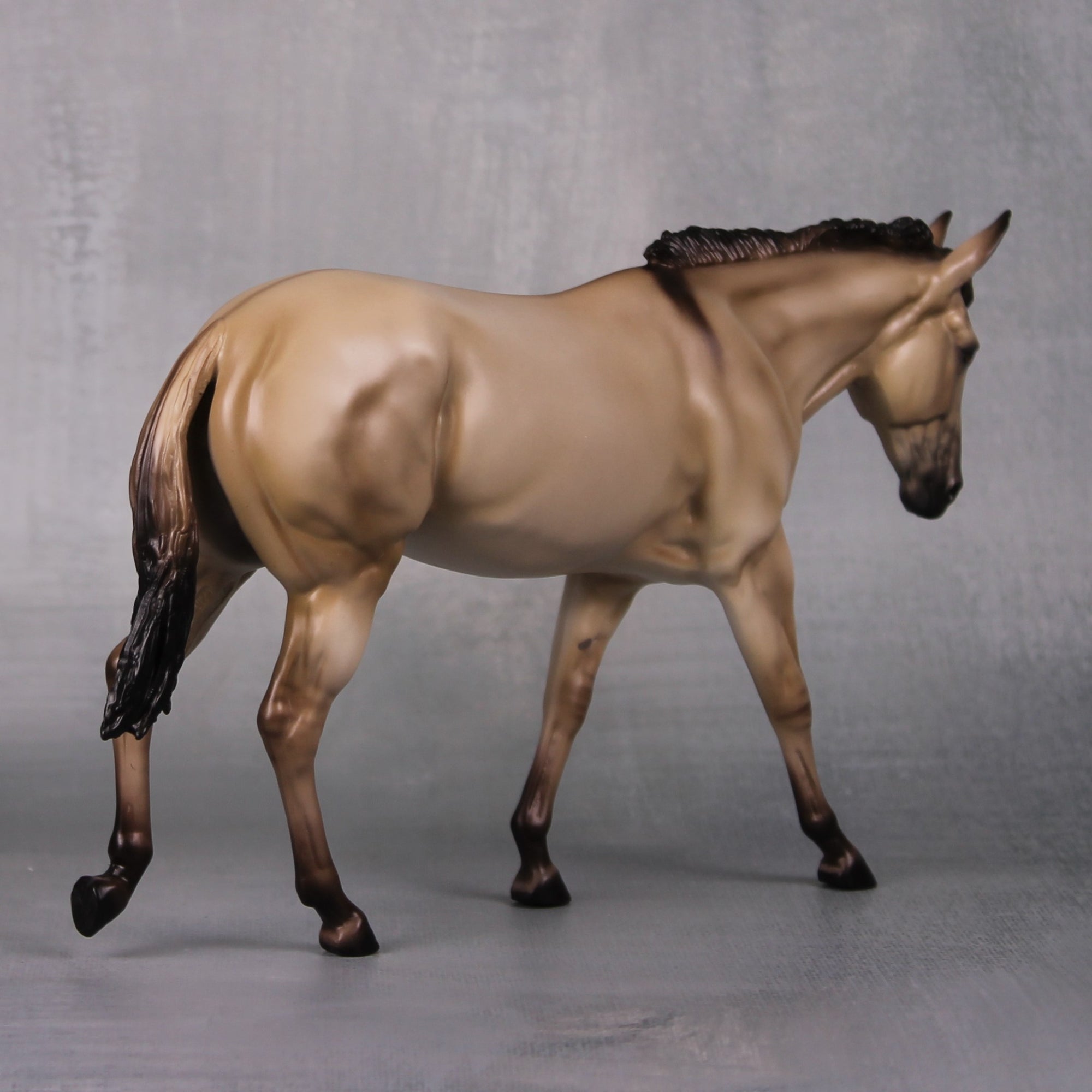 Never Give Up OOAK Grulla Pebble Mule By Ellen Robbins LHS24 MHP