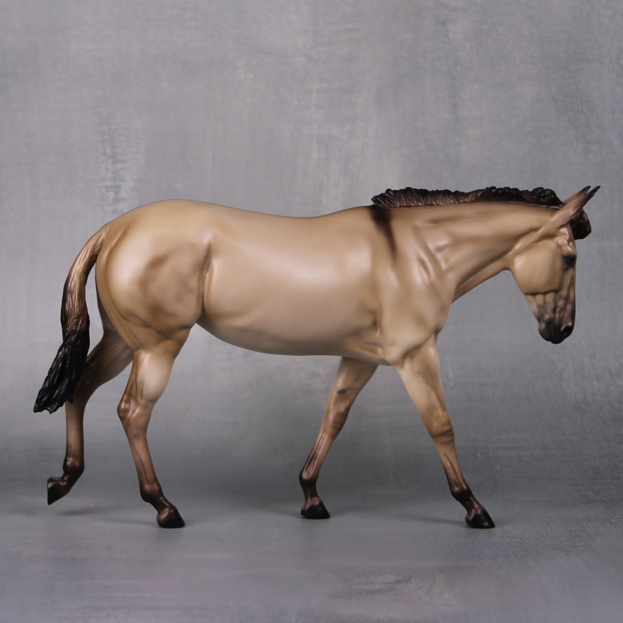 Never Give Up OOAK Grulla Pebble Mule By Ellen Robbins LHS24 MHP