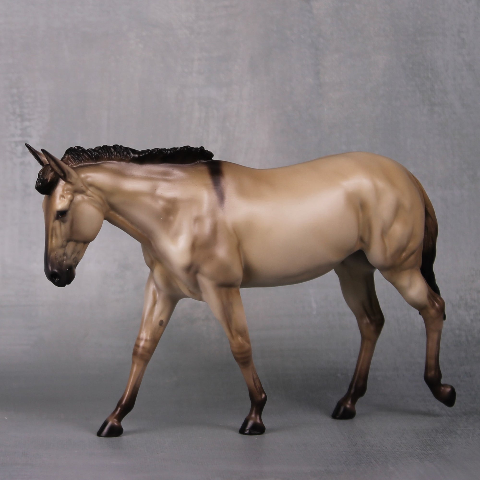 Never Give Up OOAK Grulla Pebble Mule By Ellen Robbins LHS24 MHP