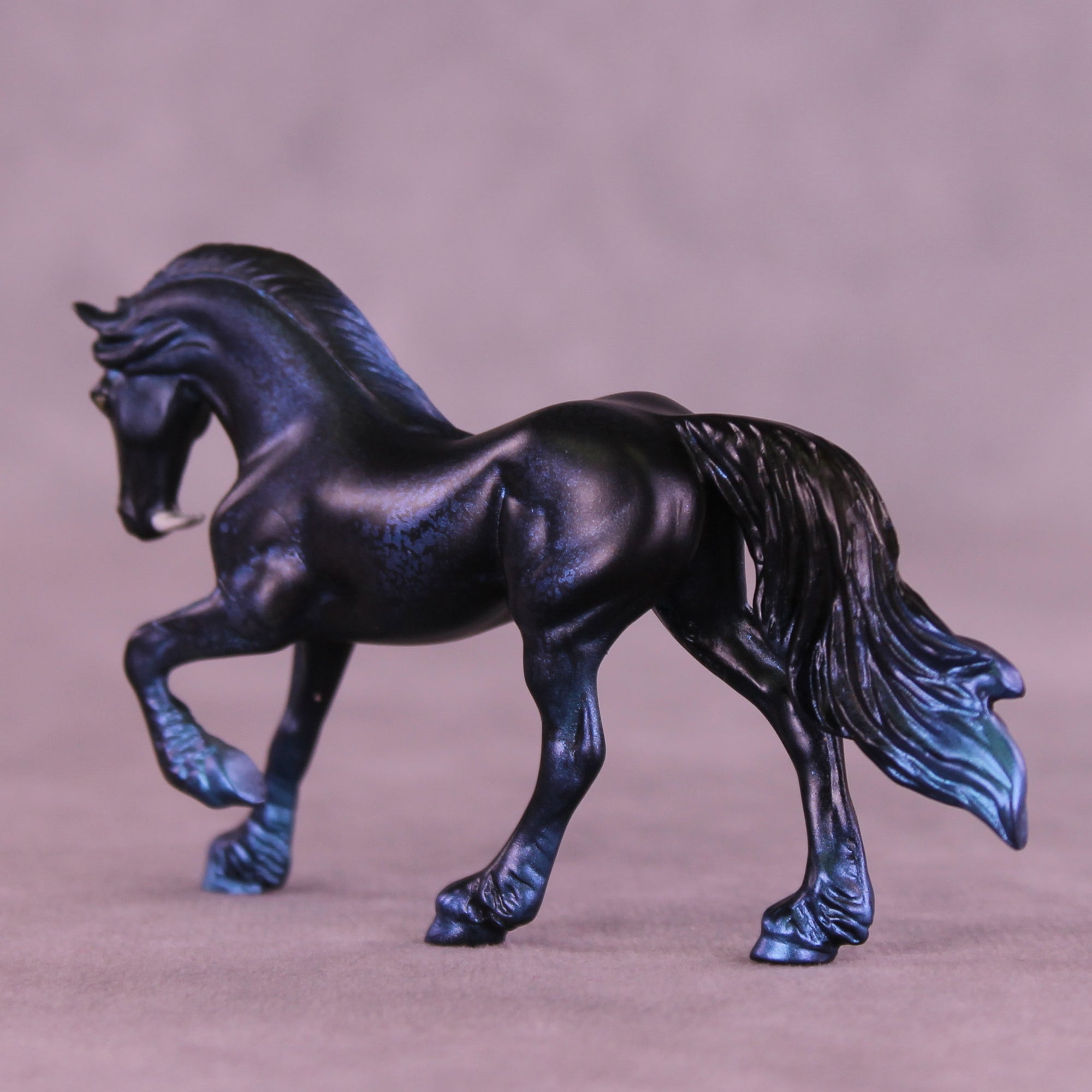 Mini Deep Blue Phish OOAK FCM Chip Friesian by Anna Rieck &amp; Matt Samuels SCD26