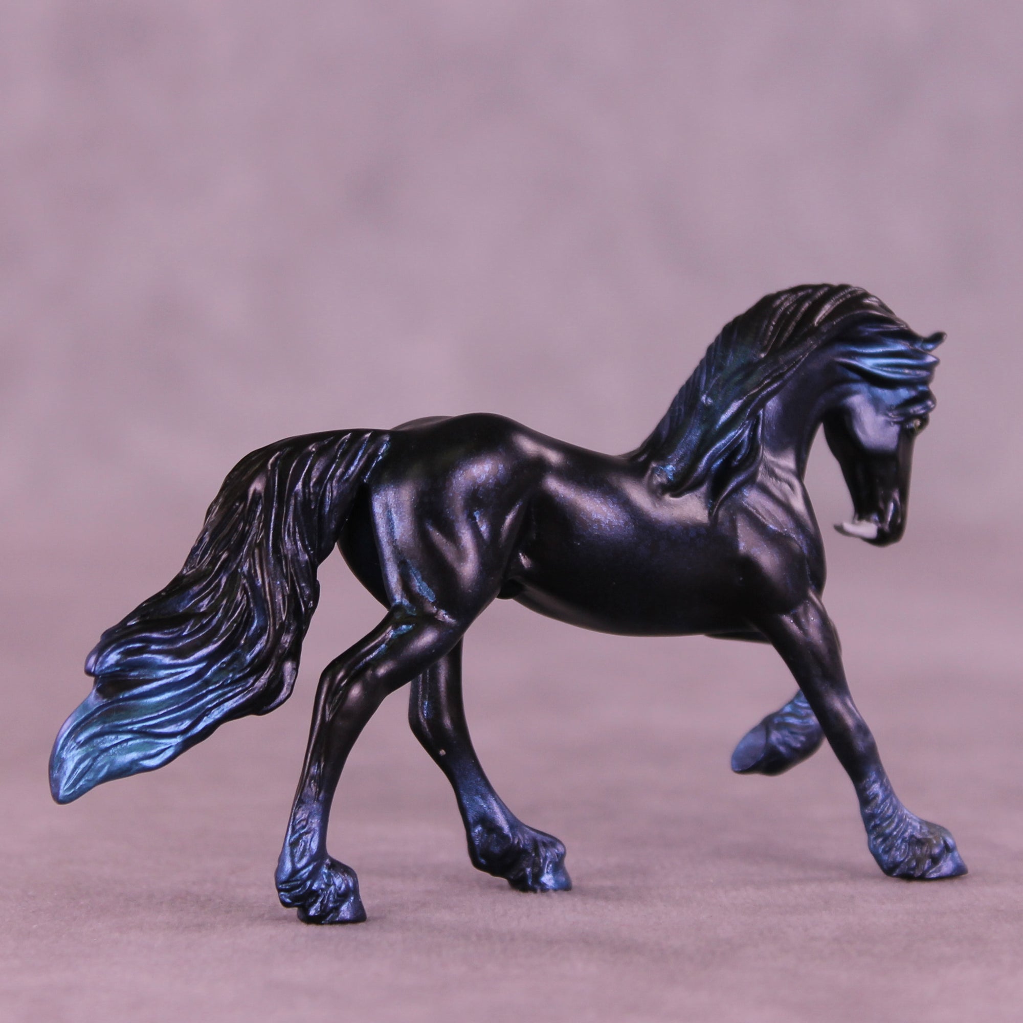 Mini Deep Blue Phish OOAK FCM Chip Friesian by Anna Rieck &amp; Matt Samuels SCD26
