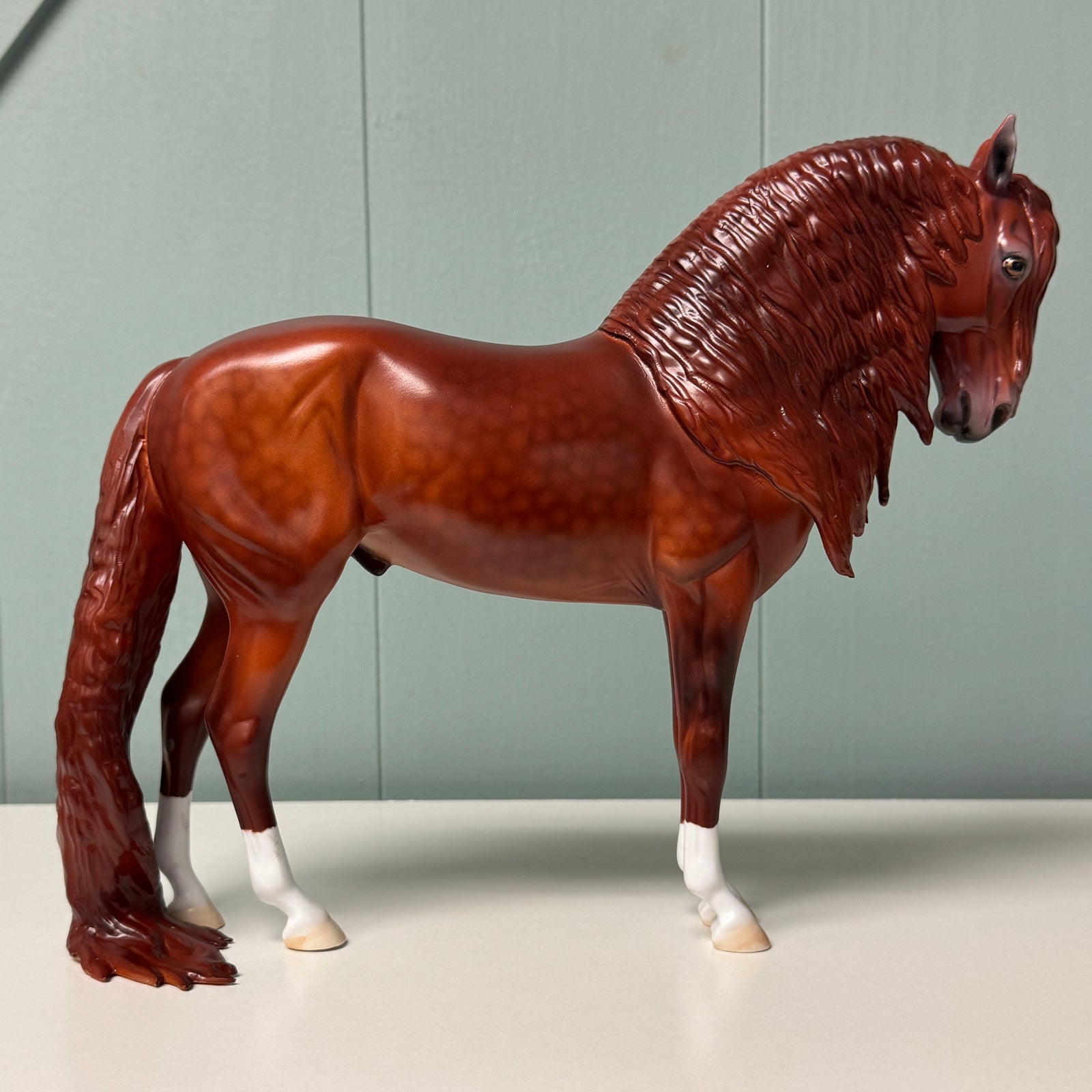 Bridger OOAK Bright Dappled Chestnut Andalusian By Dawn Quick EQ24