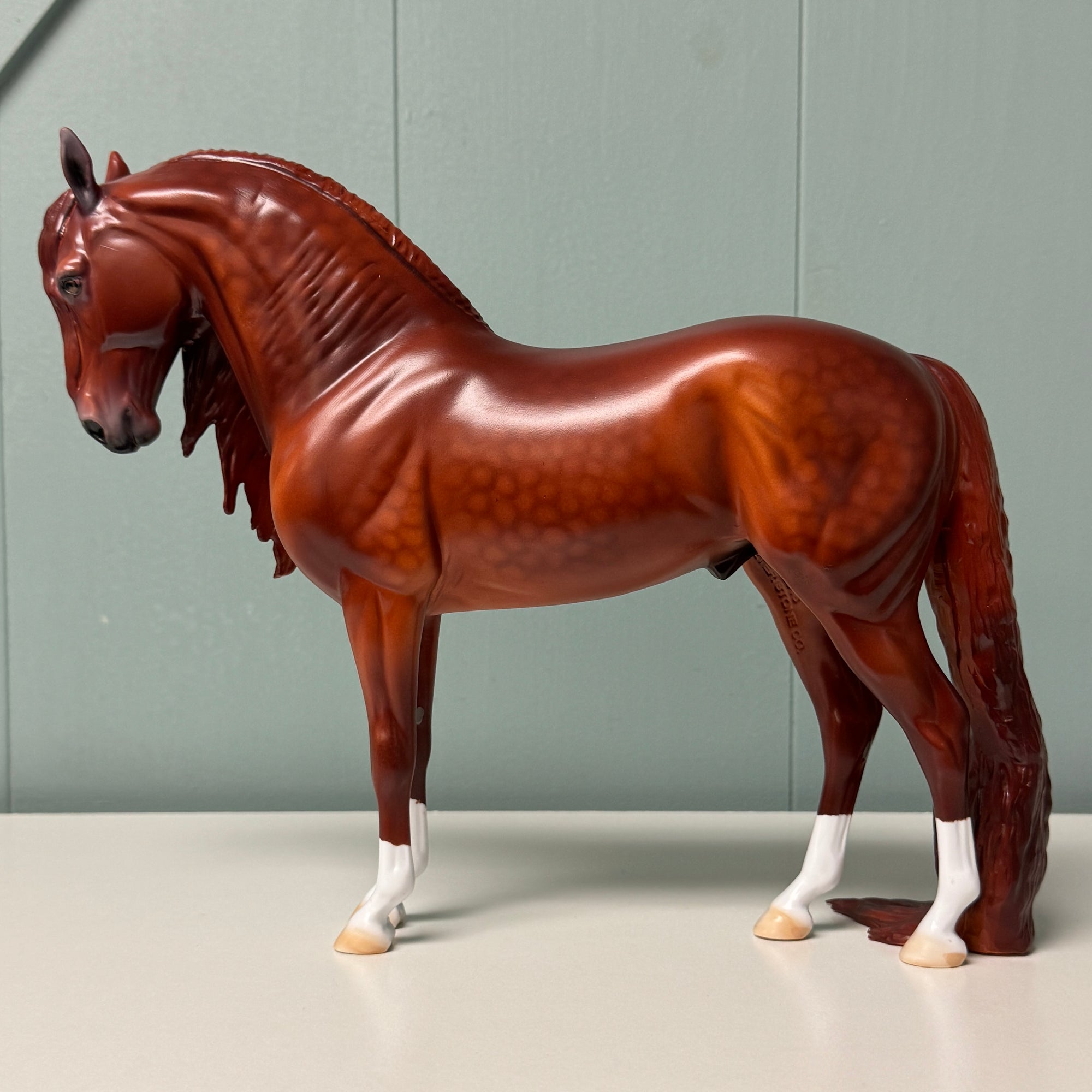 Bridger OOAK Bright Dappled Chestnut Andalusian By Dawn Quick EQ24