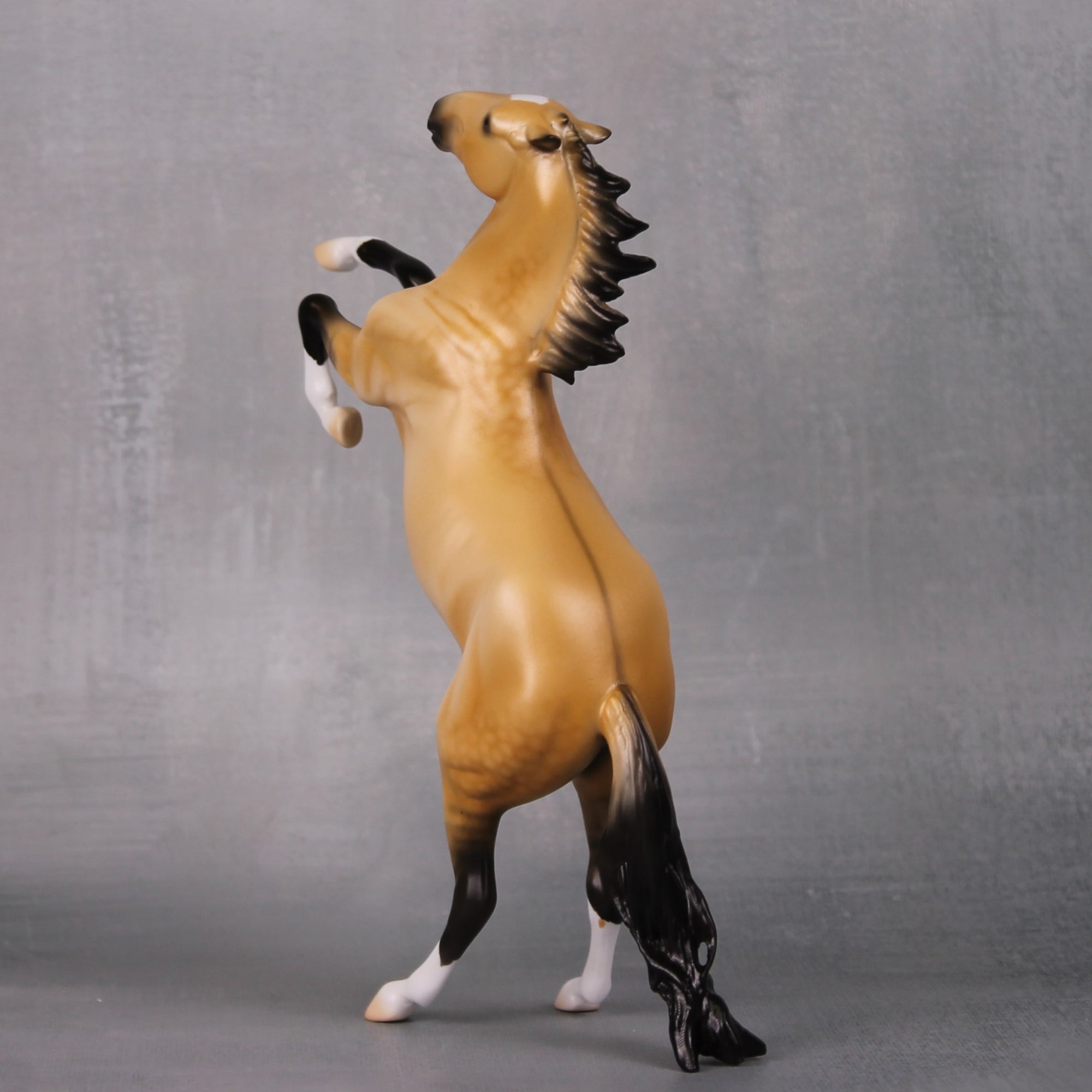 Ain&#39;t Dun Yet OOAK Lightly Dappled Dun Rearing Pebble By Ellen Robbins LHS24 MHP