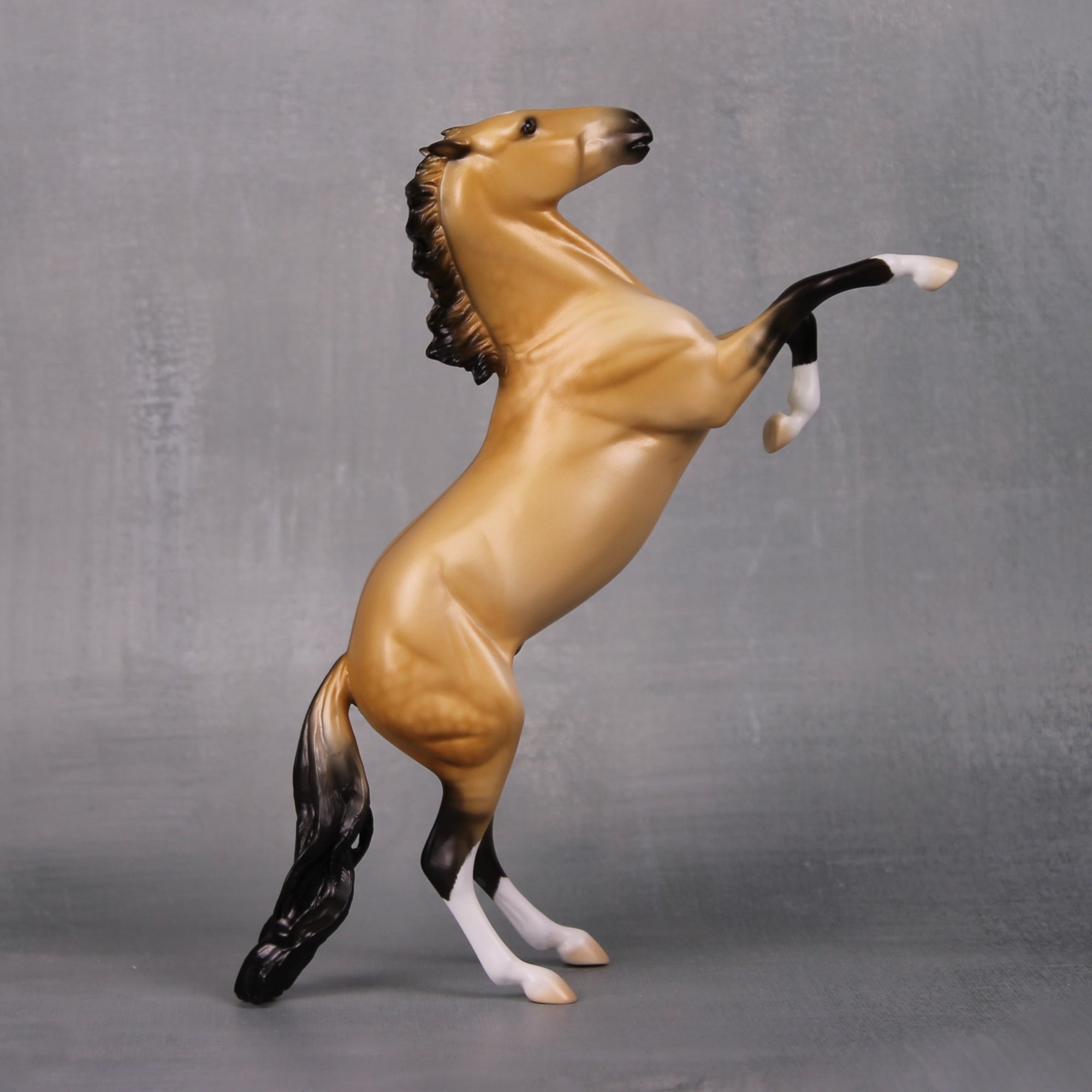 Ain&#39;t Dun Yet OOAK Lightly Dappled Dun Rearing Pebble By Ellen Robbins LHS24 MHP