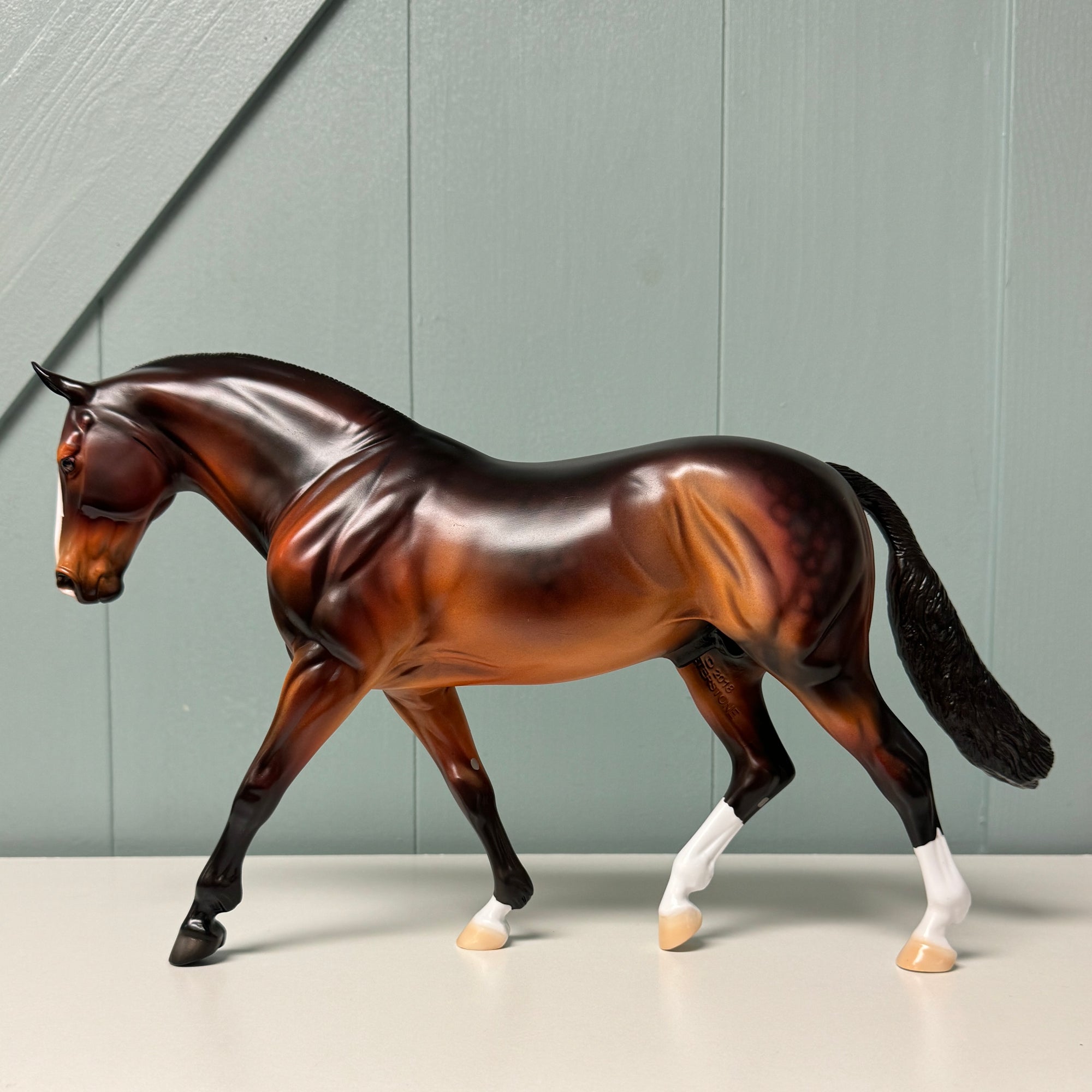 Kodiak OOAK Dappled Bay Irish Draught By Dawn Quick EQ24