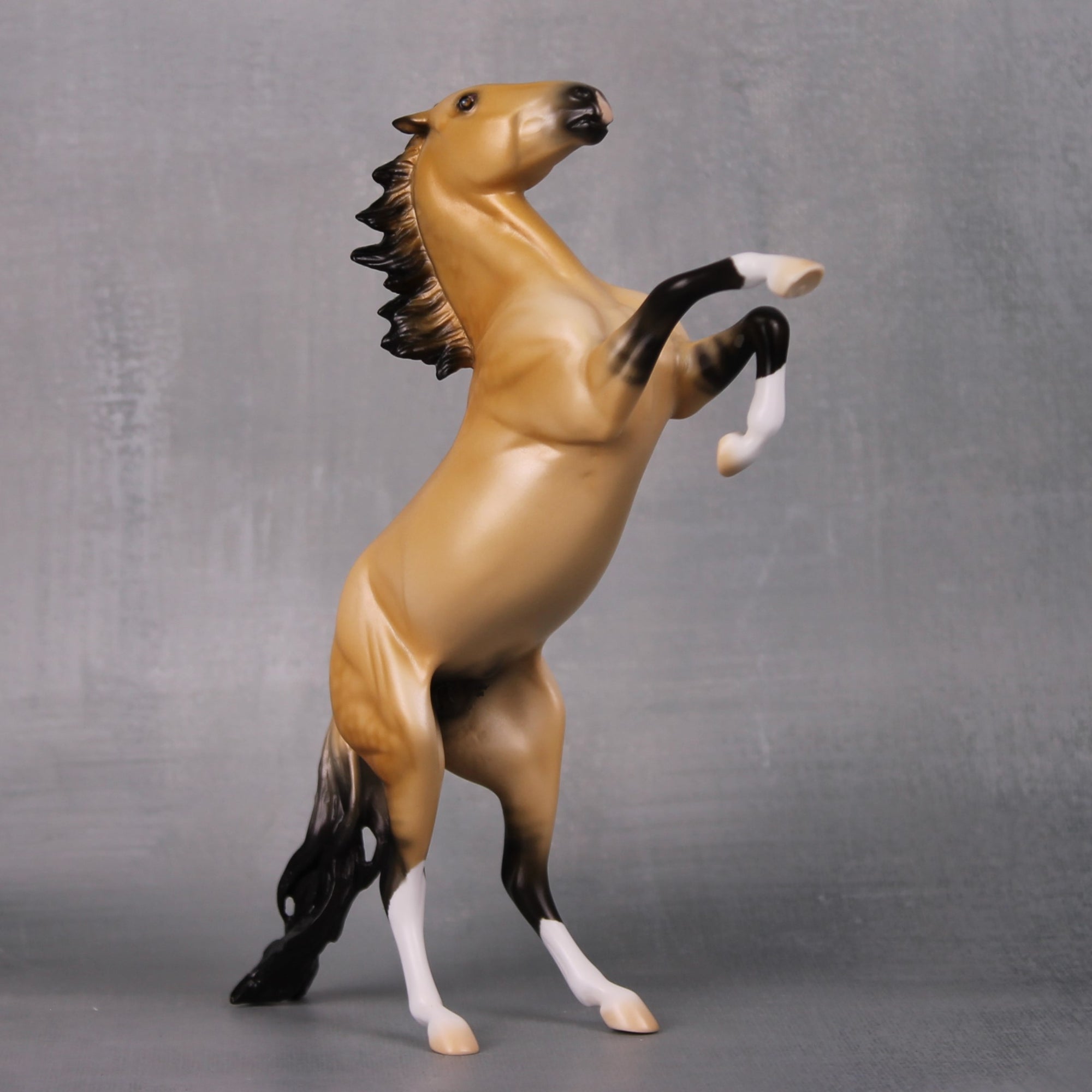 Ain&#39;t Dun Yet OOAK Lightly Dappled Dun Rearing Pebble By Ellen Robbins LHS24 MHP