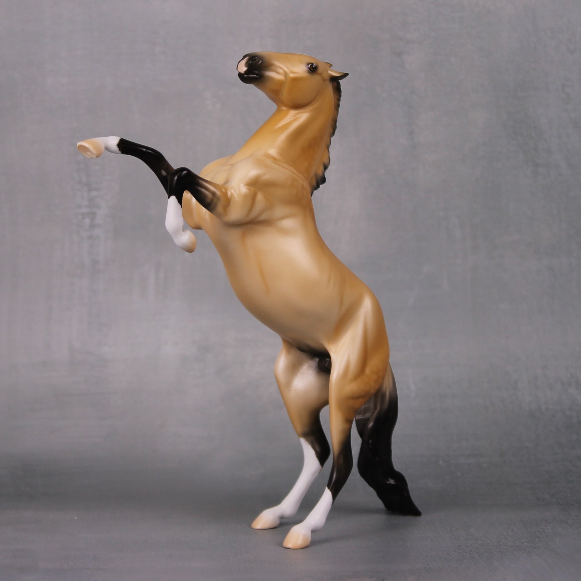 Ain&#39;t Dun Yet OOAK Lightly Dappled Dun Rearing Pebble By Ellen Robbins LHS24 MHP