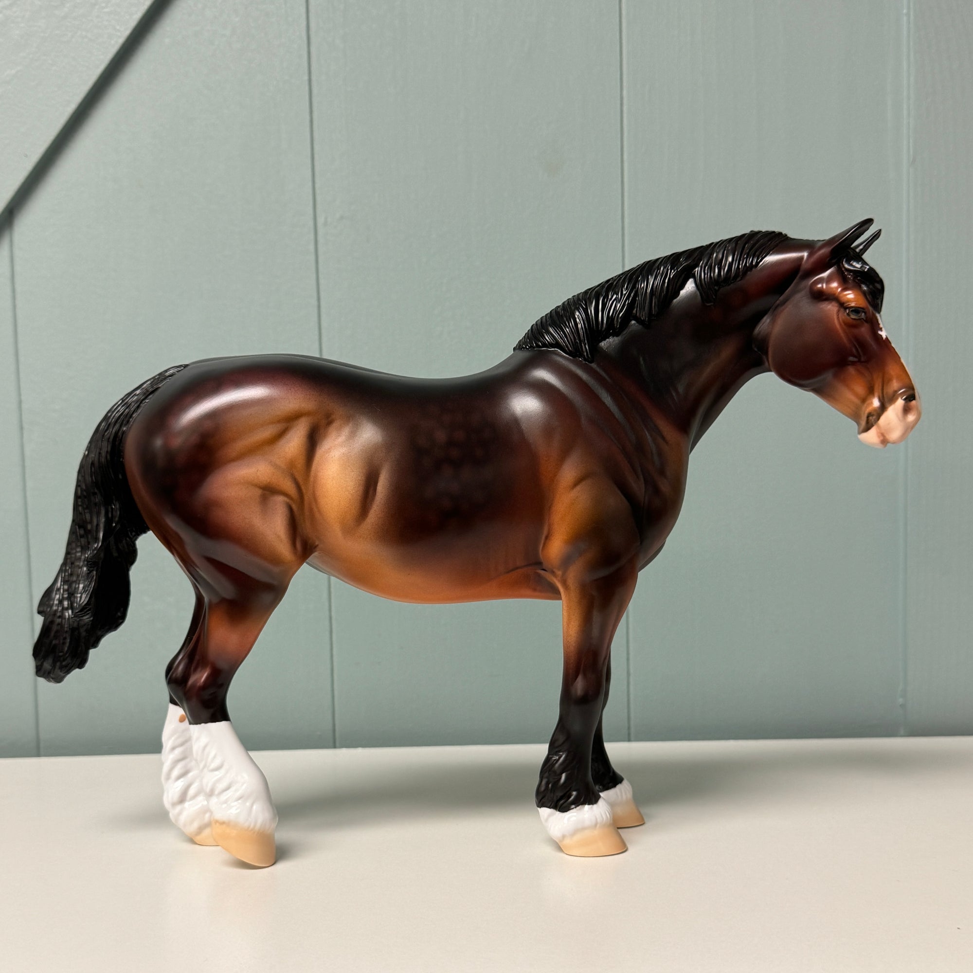 June OOAK Dappled Bay Heavy Draft By Dawn Quick EQ24