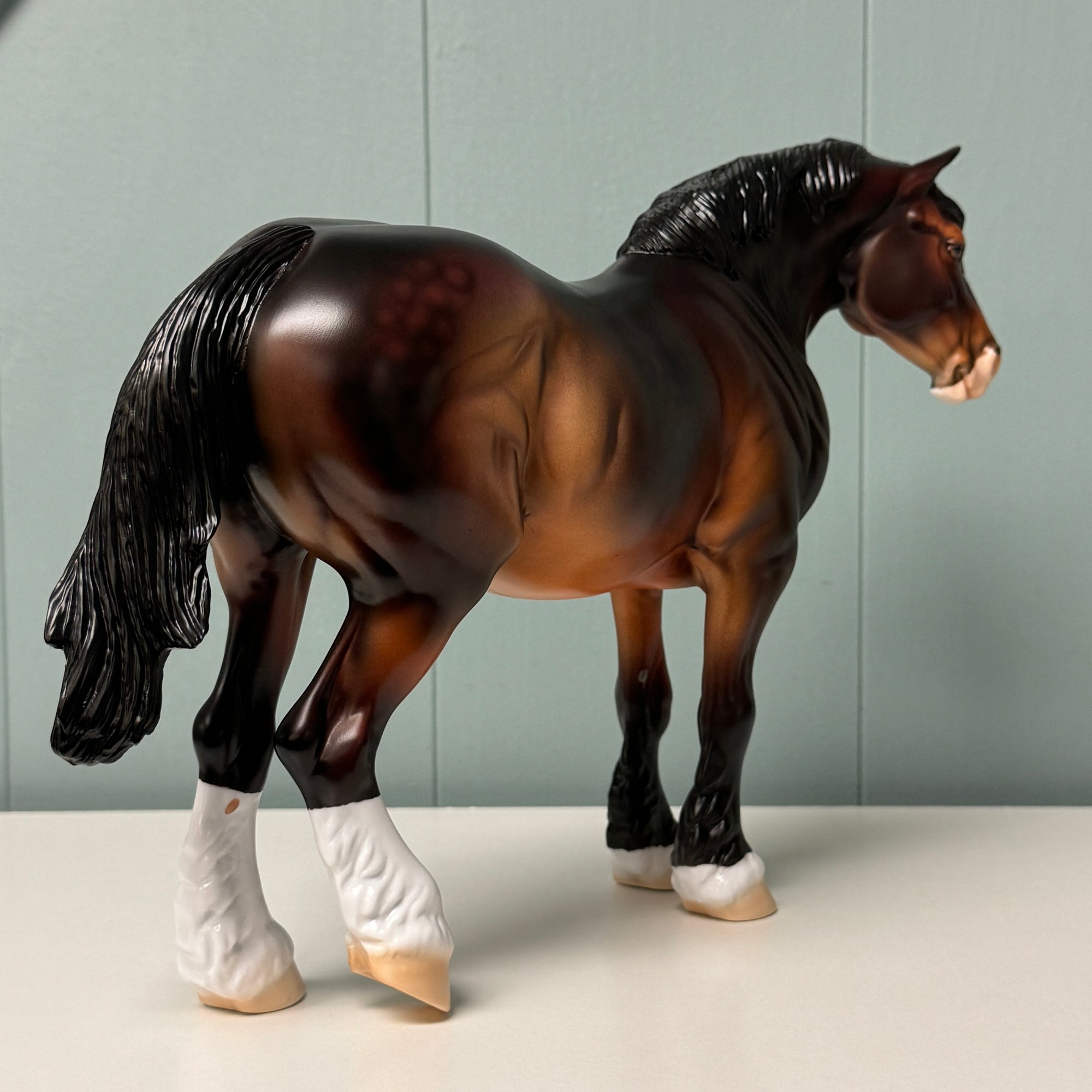 June OOAK Dappled Bay Heavy Draft By Dawn Quick EQ24