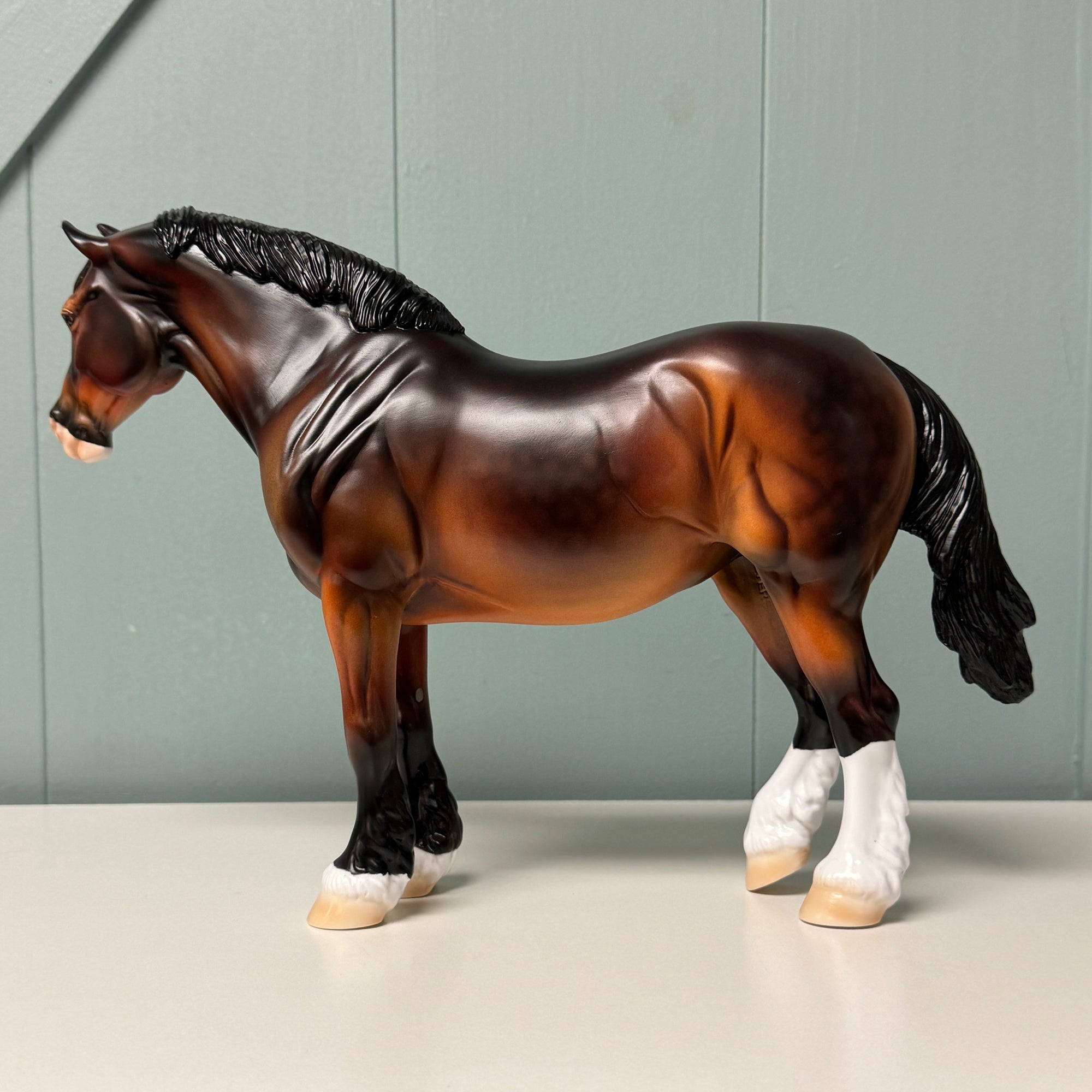 June OOAK Dappled Bay Heavy Draft By Dawn Quick EQ24