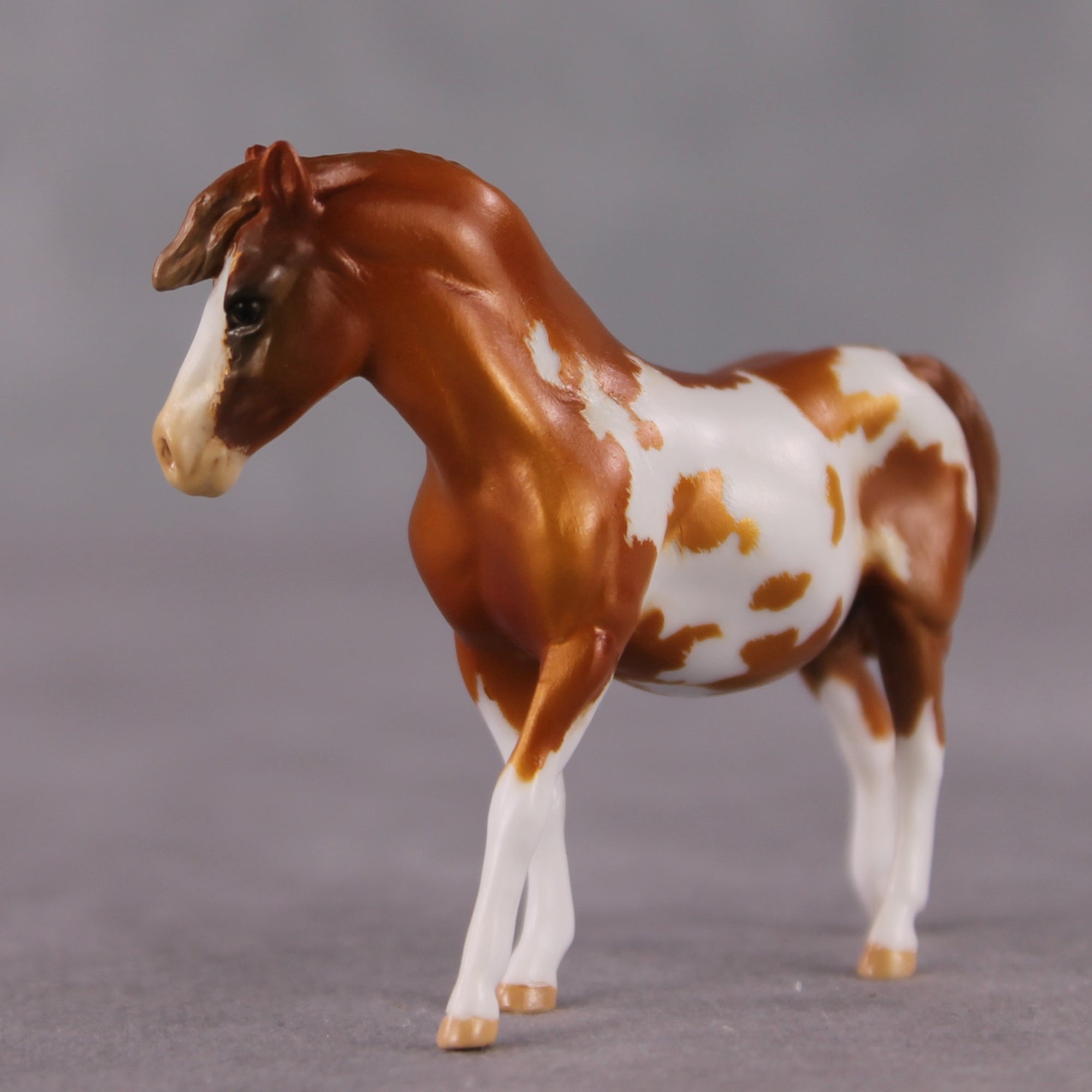 "Surprise Raisin" OOAK Custom Chestnut Overo Pony Chip By Kristin Cermele - Gemstone Series