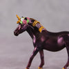 Este&#39;s Sister OOAK Custom Dark Shimmery Plum Unicorn Pony Chip By Kristin Cermele - Gemstone Series