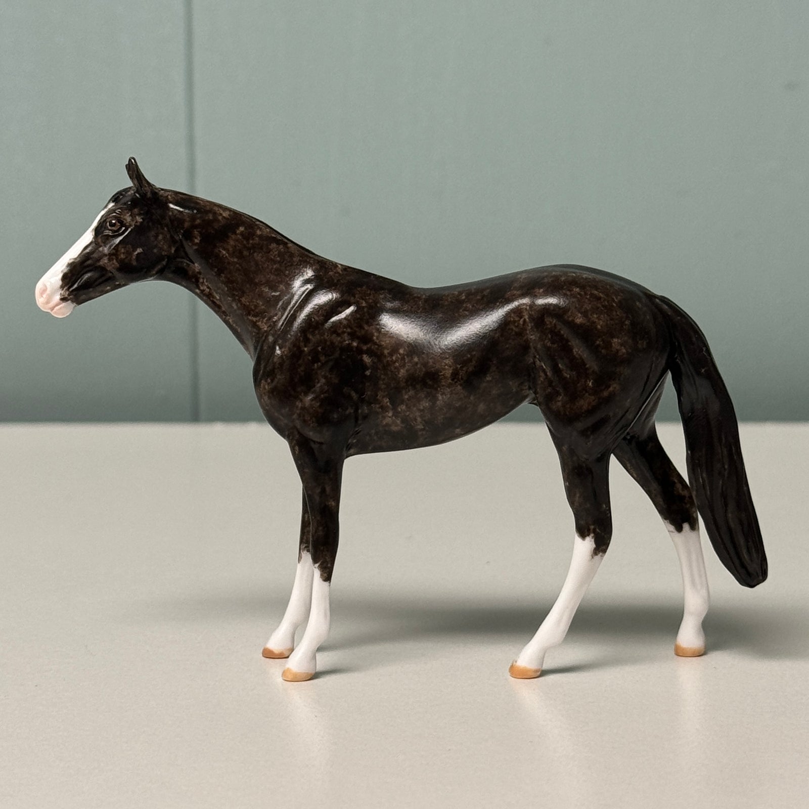 Mystery Man OOAK Dark Bay Thoroughbred Chip By Andrea Thomason  EQ24