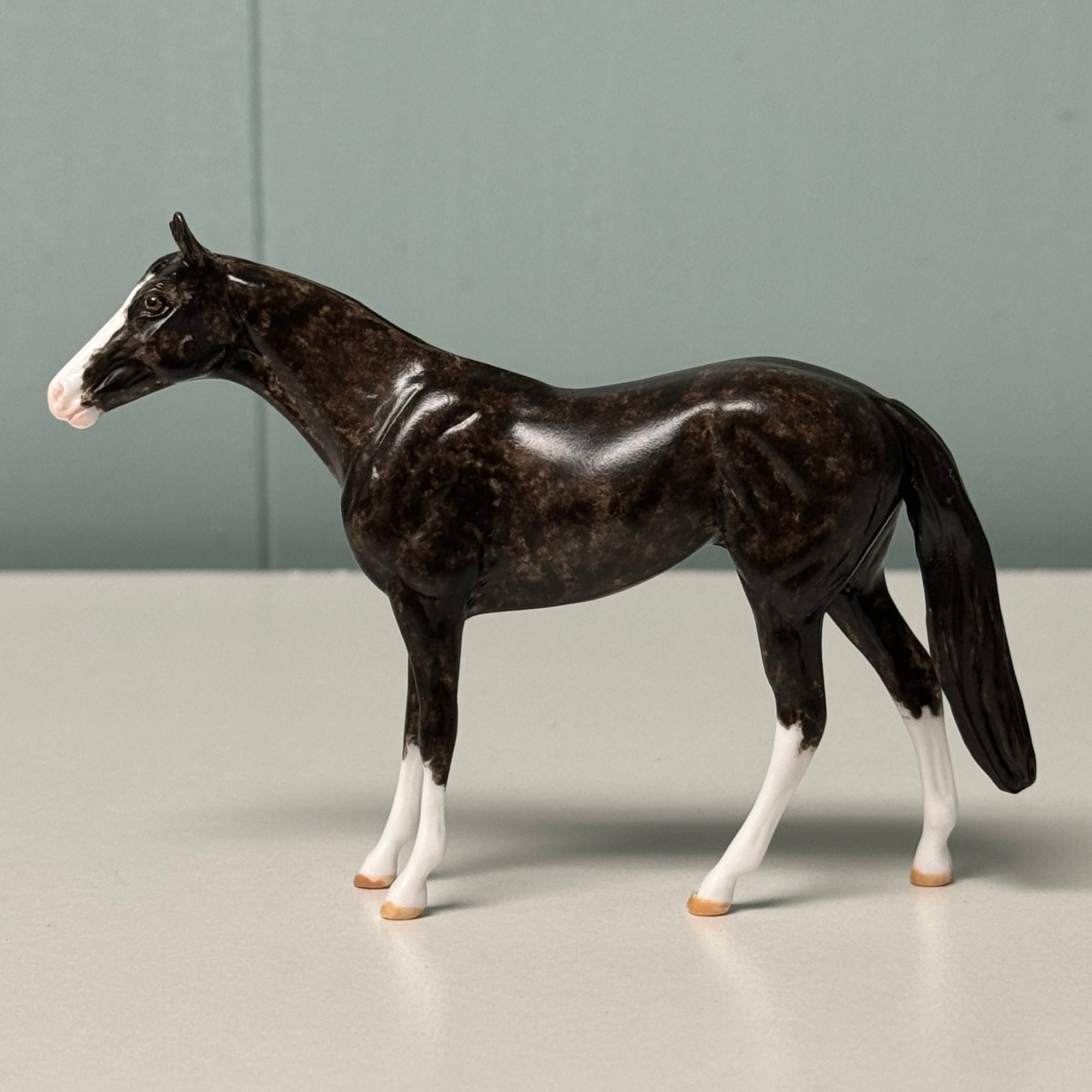 Mystery Man OOAK Dark Bay Thoroughbred Chip By Andrea Thomason  EQ24