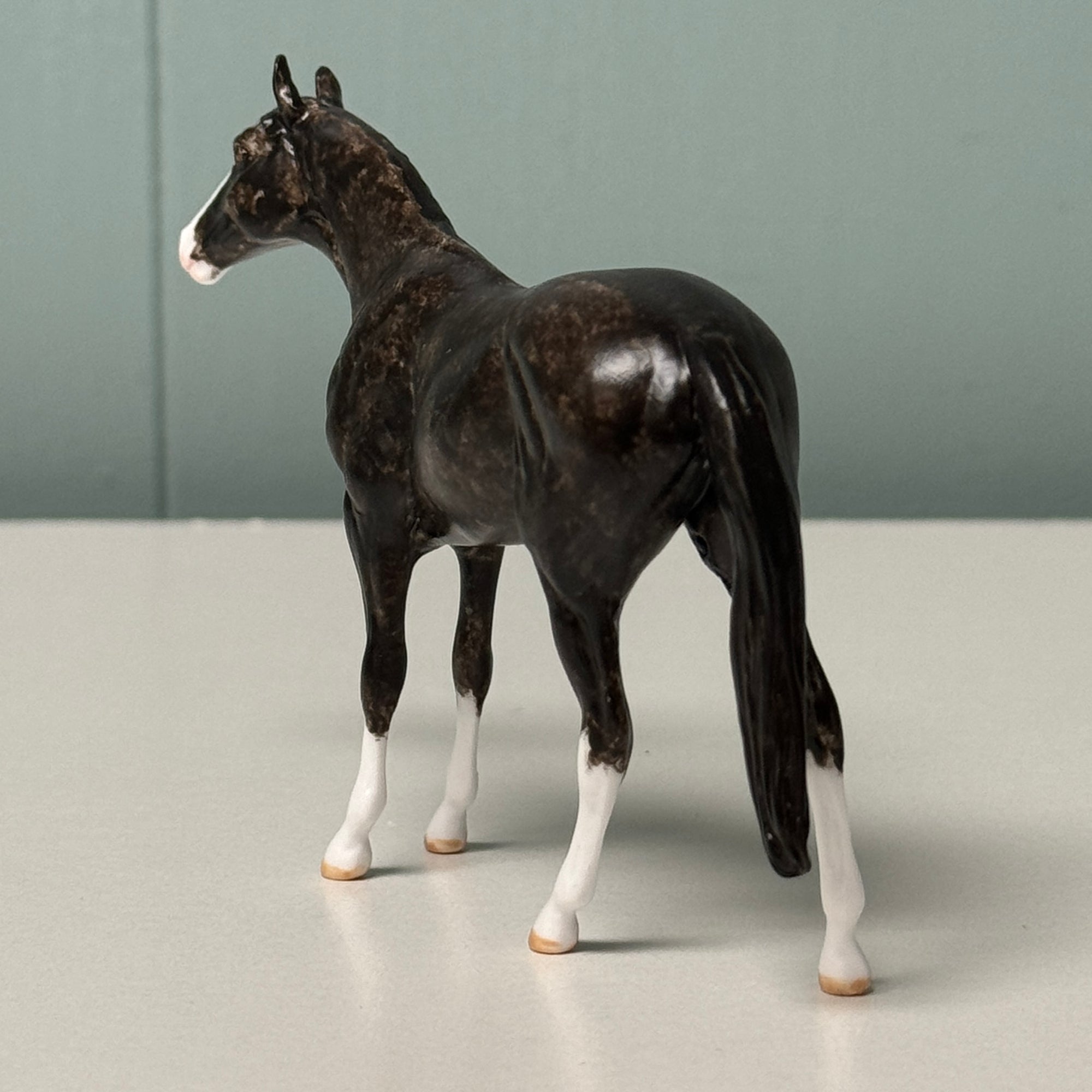 Mystery Man OOAK Dark Bay Thoroughbred Chip By Andrea Thomason  EQ24