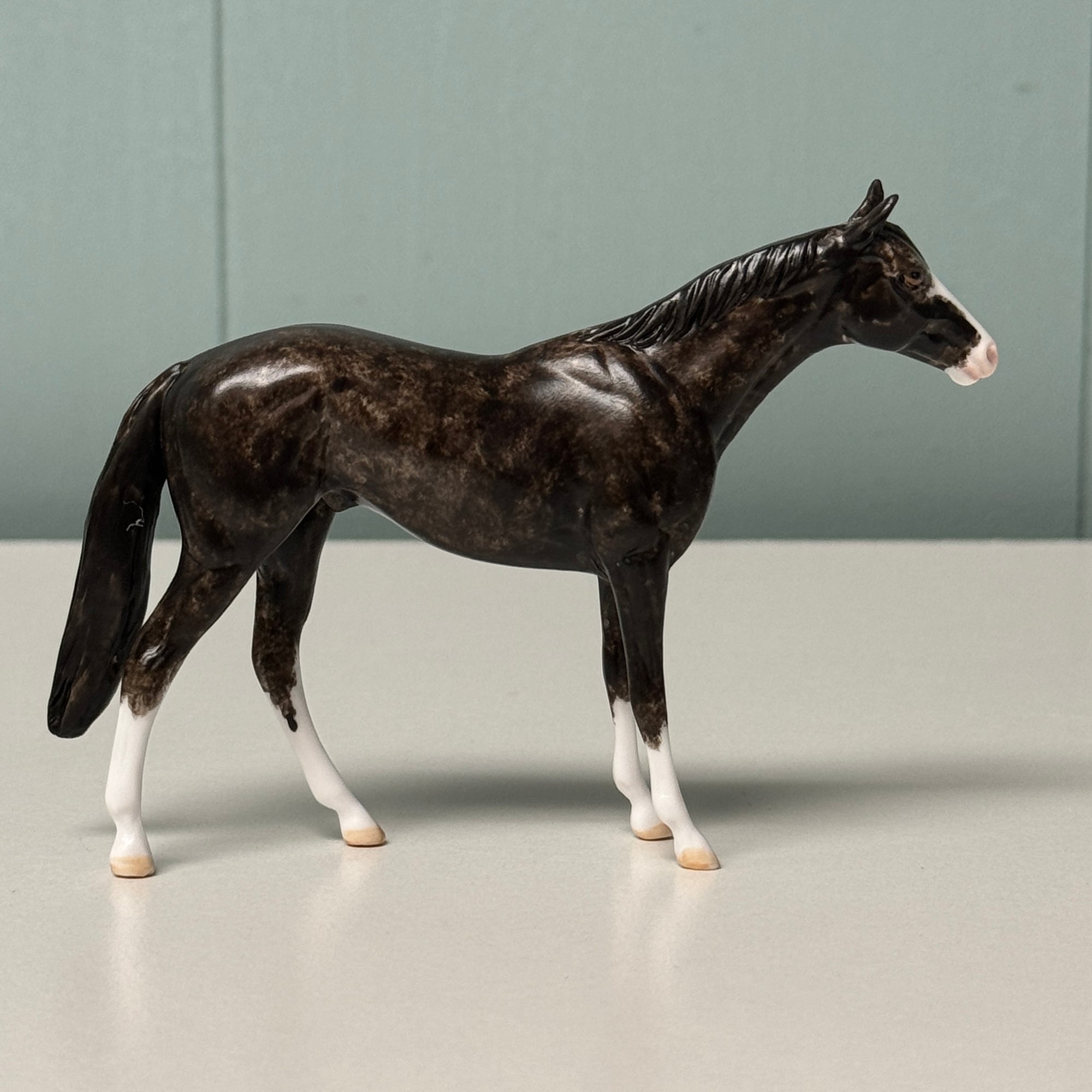 Mystery Man OOAK Dark Bay Thoroughbred Chip By Andrea Thomason  EQ24