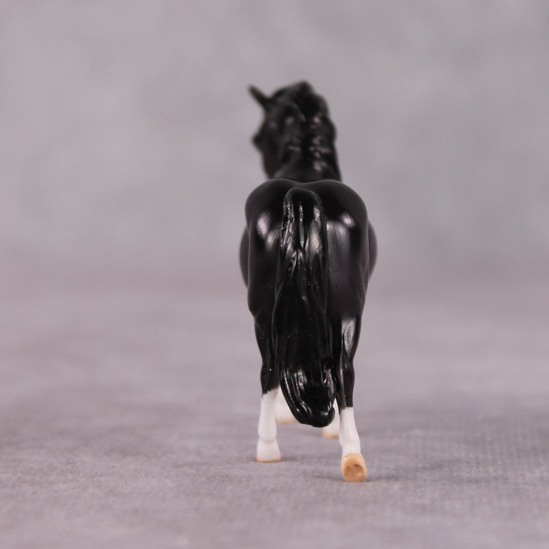 "Waffles" OOAK Custom Shaded Black Pony Chip By Kristen Cermele - Gemstone Series
