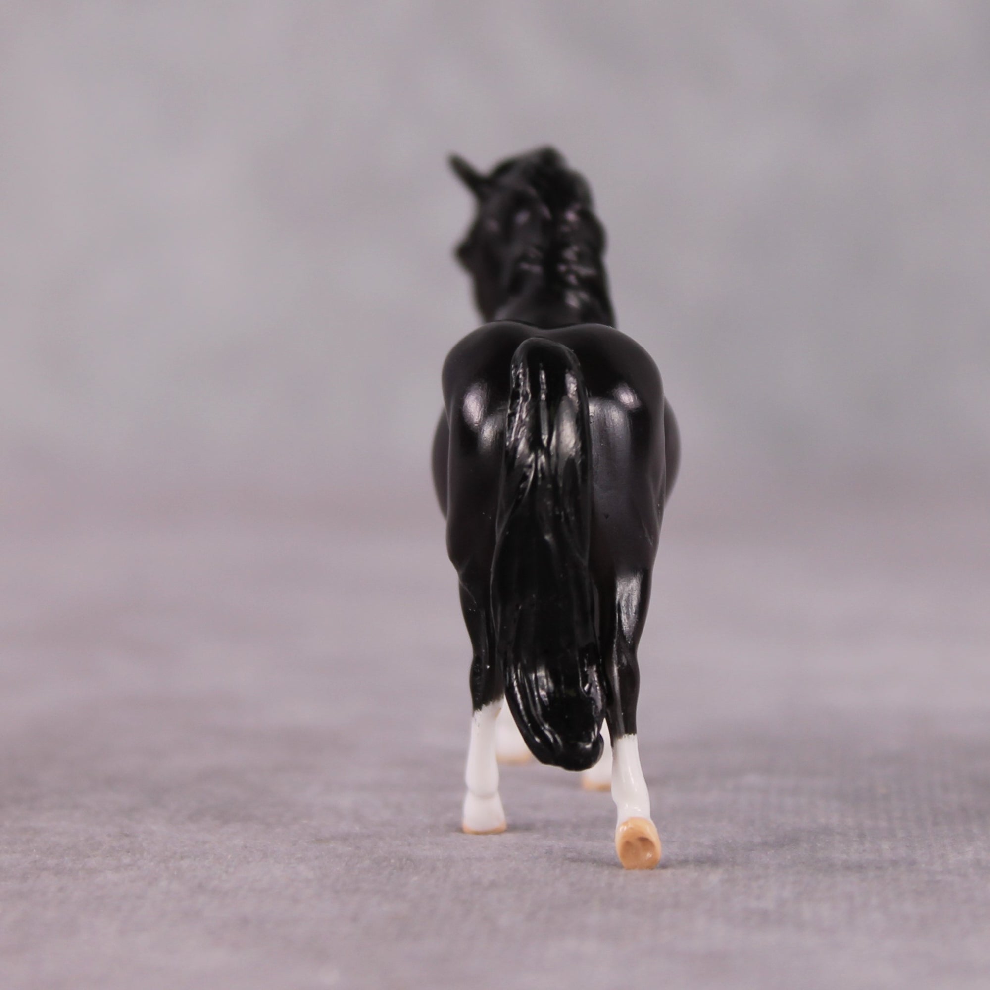 "Waffles" OOAK Custom Shaded Black Pony Chip By Kristin Cermele - Gemstone Series