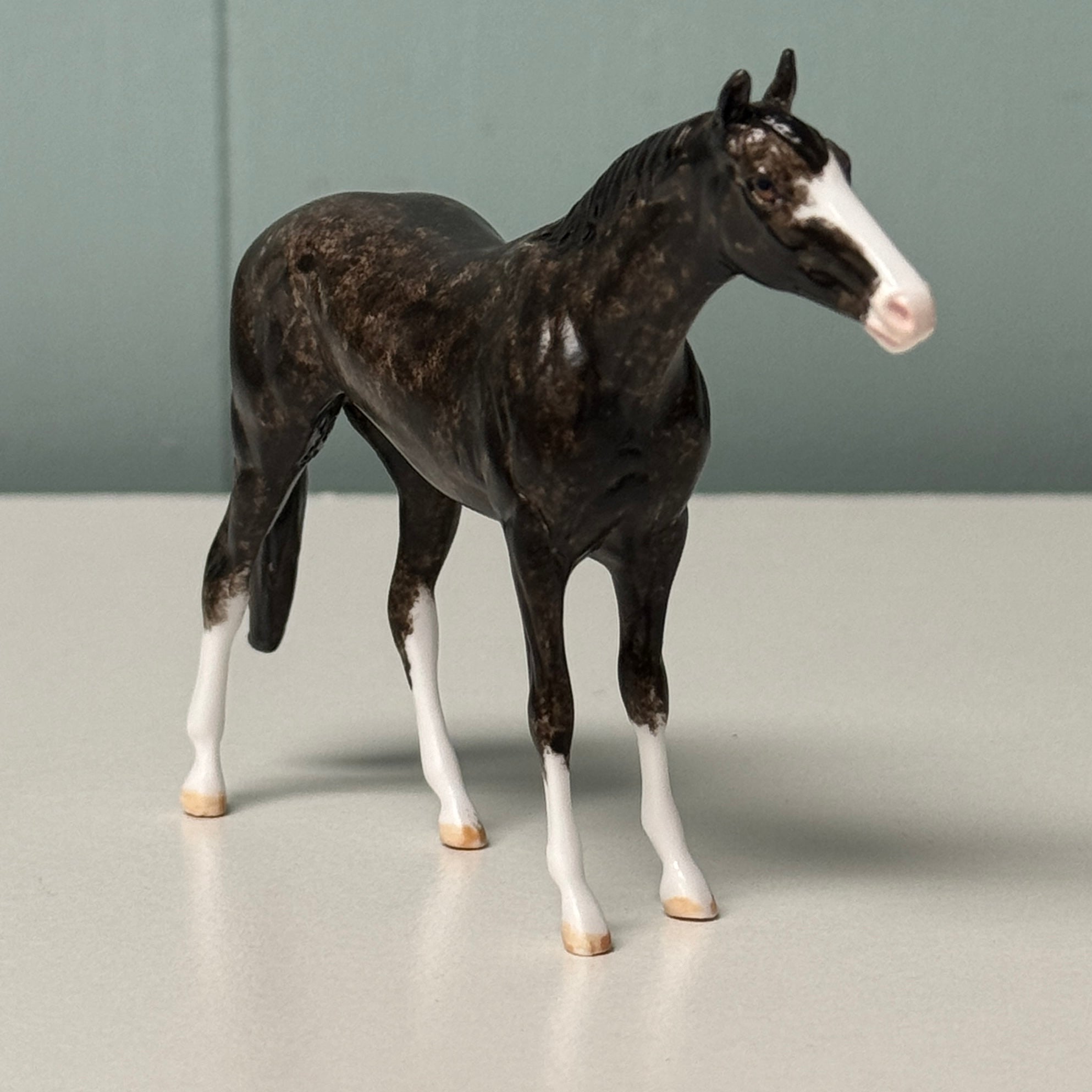 Mystery Man OOAK Dark Bay Thoroughbred Chip By Andrea Thomason  EQ24