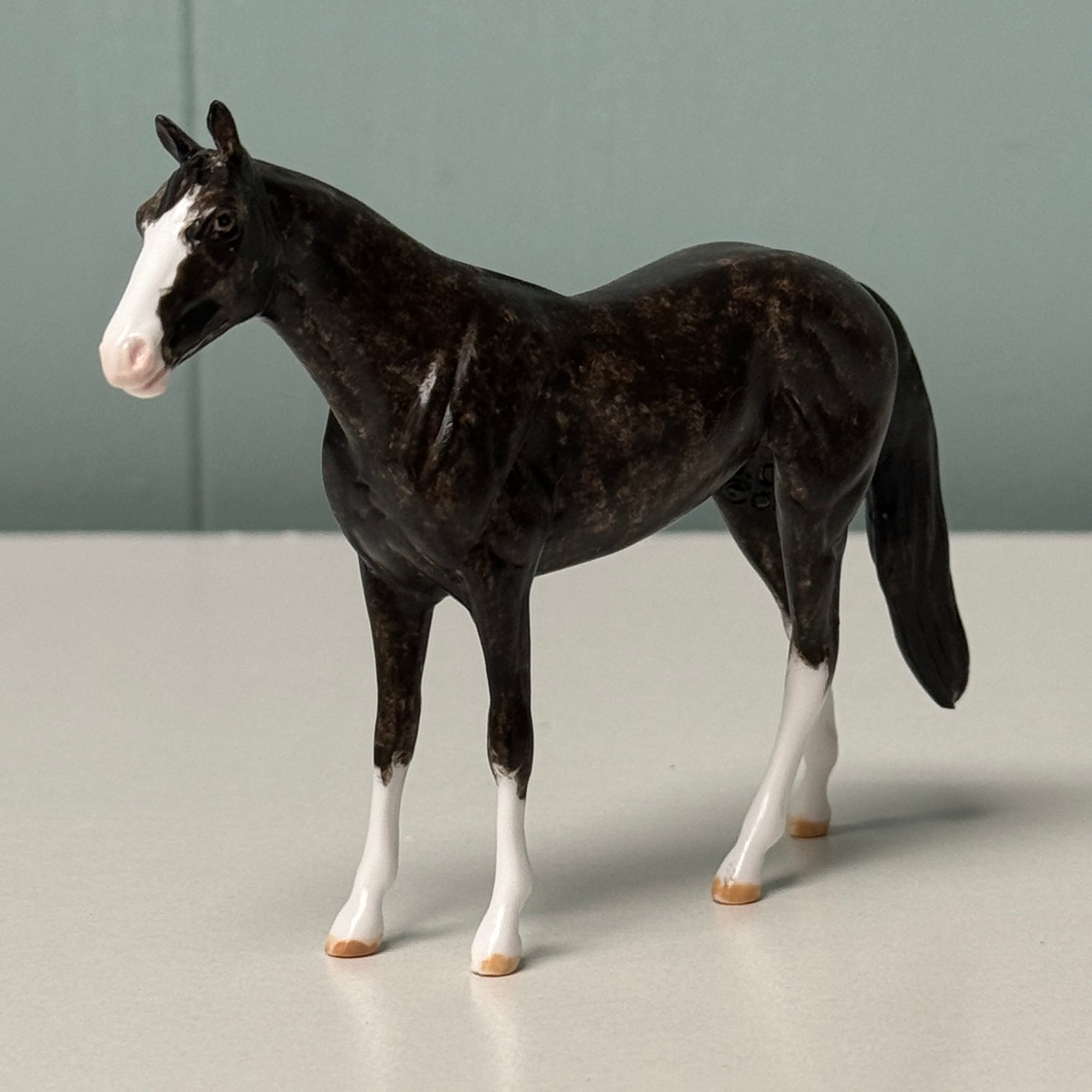 Mystery Man OOAK Dark Bay Thoroughbred Chip By Andrea Thomason  EQ24
