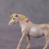 Este OOAK Custom Cream Pearl Unicorn Pony Chip By Kristin Cermele - Gemstone Series