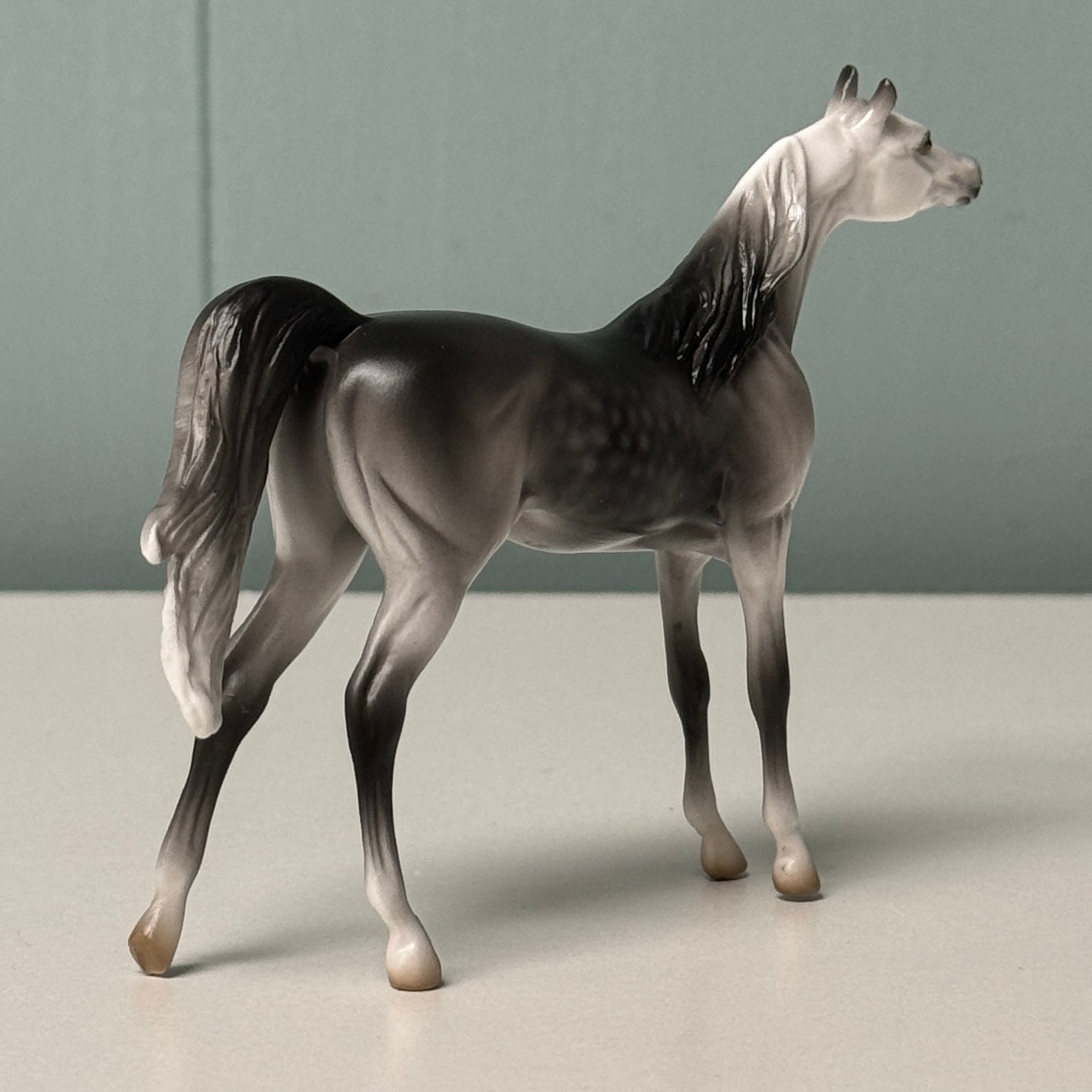 Flutterby OOAK Dapple Gray Arabian Chip By Jess Hamill EQ24