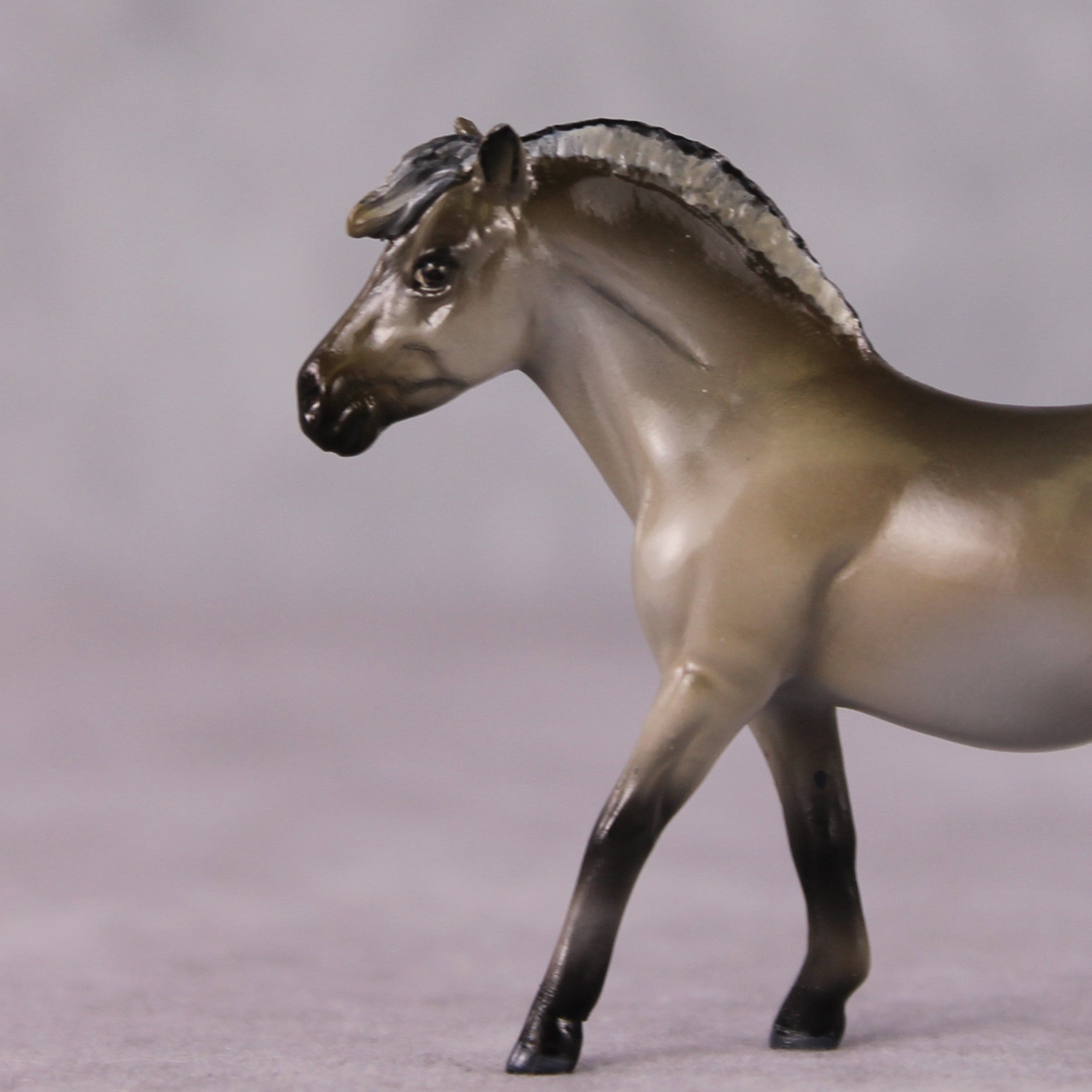 "Farikal" OOAK Custom Grulla Pony Chip By Kristin Cermele - Gemstone Series