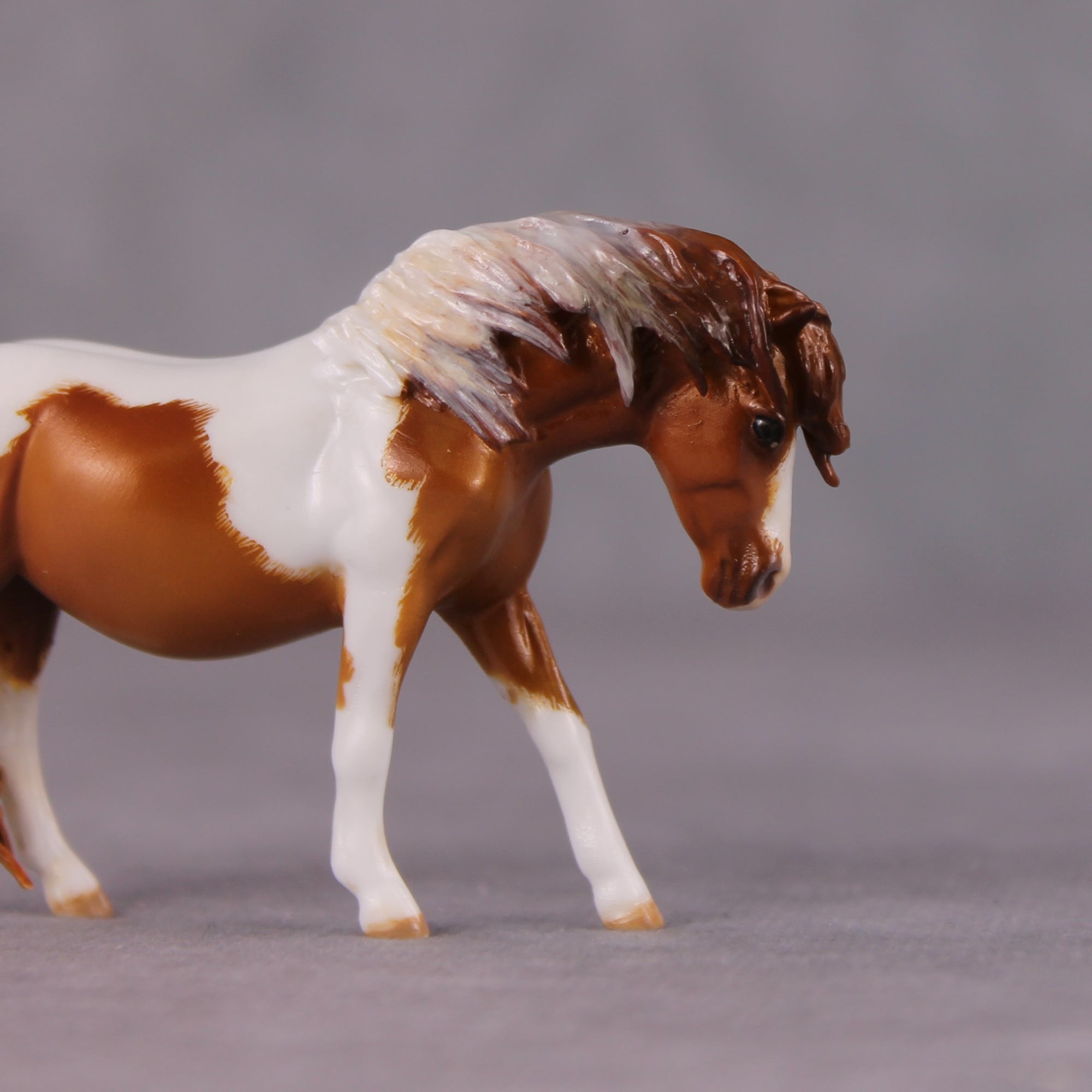 "Pop Tart" OOAK Custom Chestnut Pinto Pony Chip By Kristin Cermele - Gemstone Series