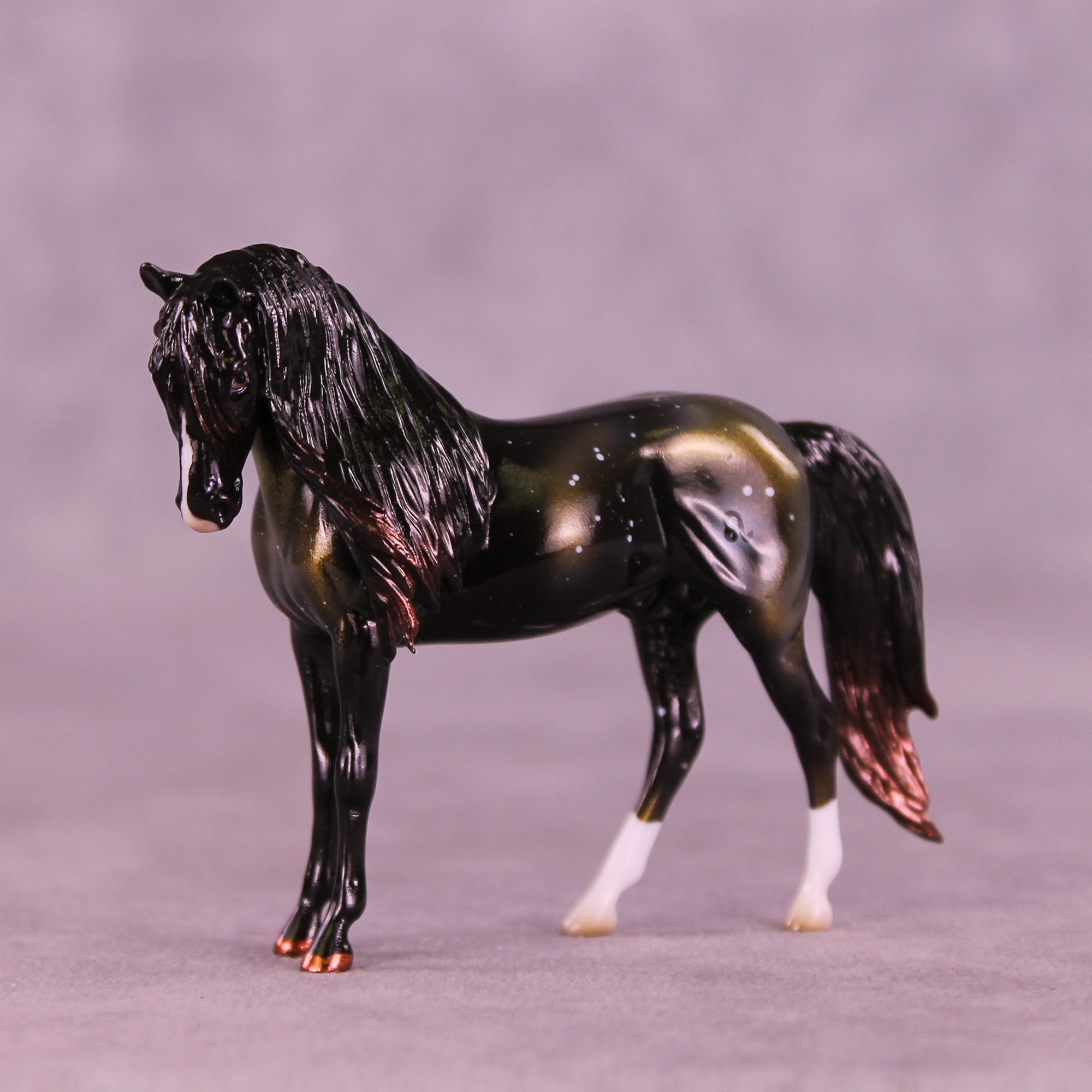Mini Algieba OOAK EFCM Chip Andalusian by Ashley Palmer &amp; Melanie Miller SCD26