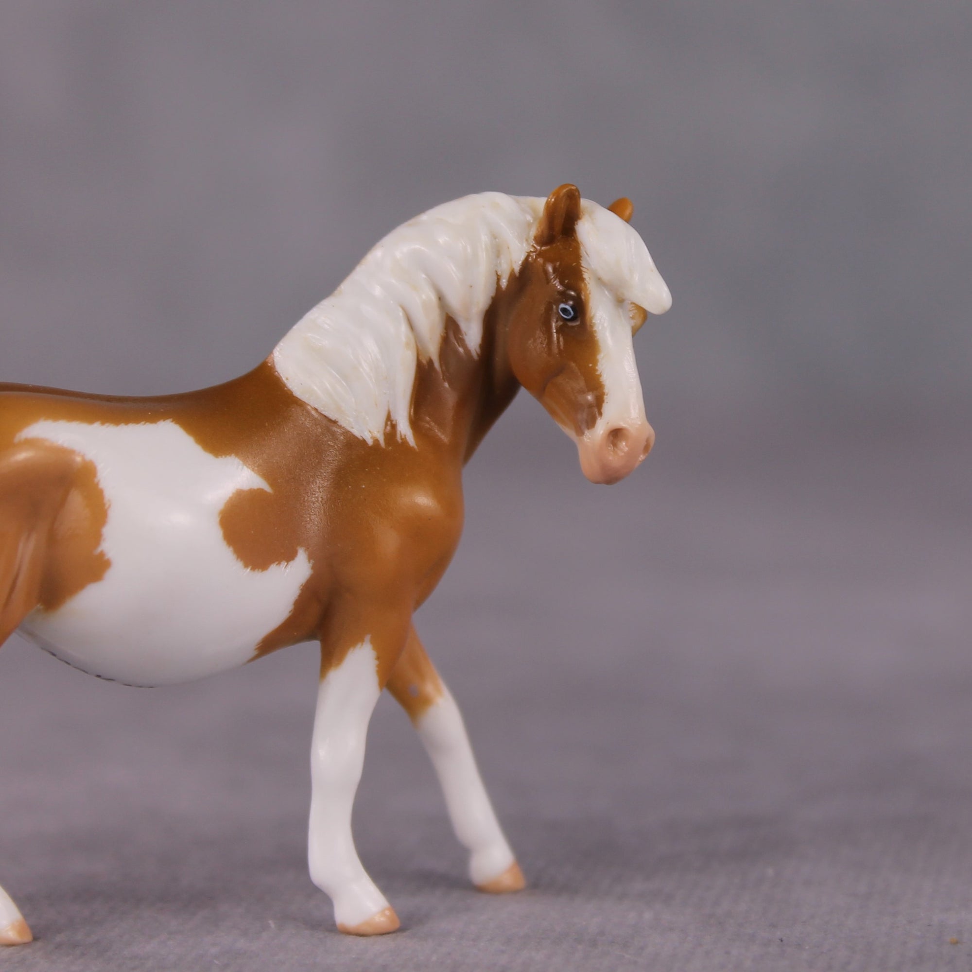 "French Toast" OOAK Custom Palomino Overo Pony Chip By Kristin Cermele - Gemstone Series