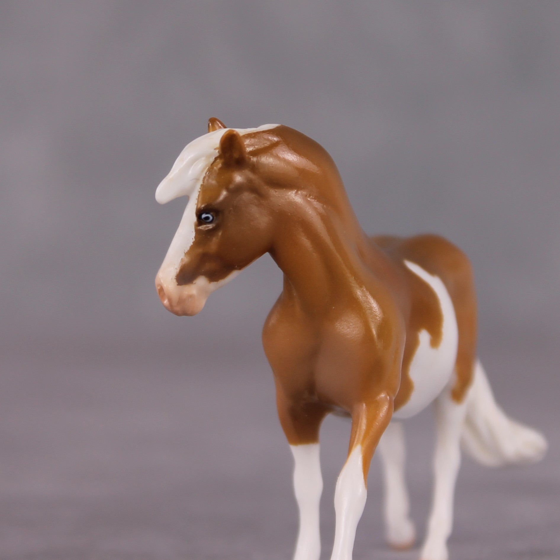 "French Toast" OOAK Custom Palomino Overo Pony Chip By Kristin Cermele - Gemstone Series