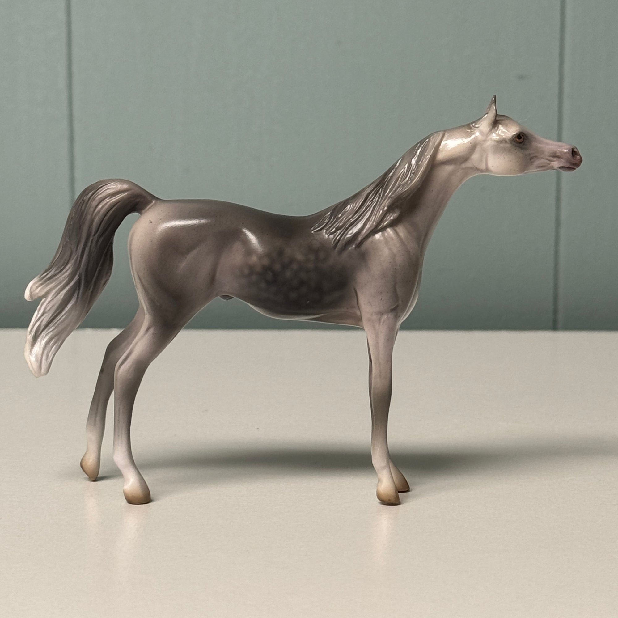 Misty OOAK Dapple Gray Arabian Chip By Jess Hamill EQ24