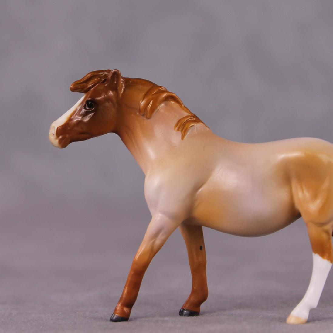 "Ambiguous Pie" OOAK Custom Chestnut Roan Pony Chip By Kristen Cermele - Gemstone Series