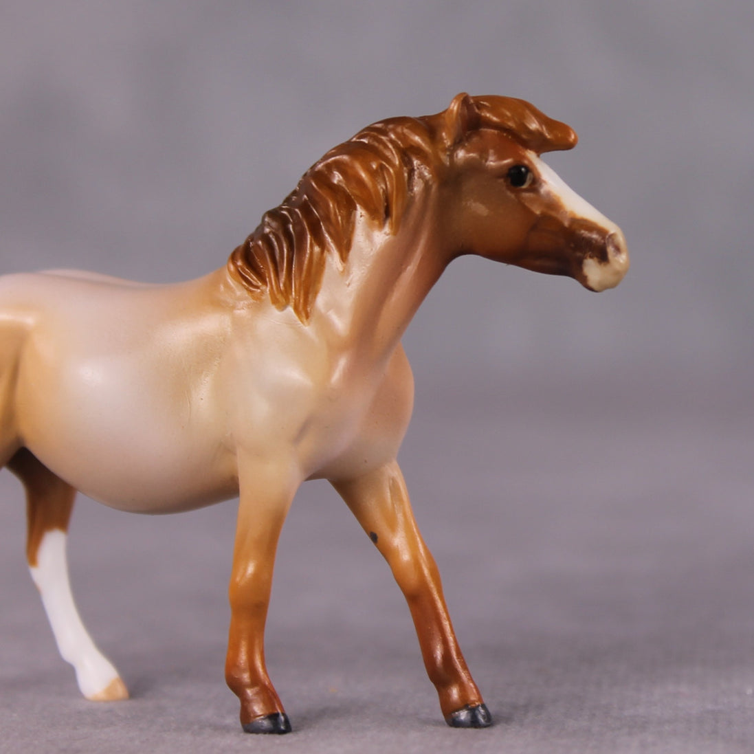 "Ambiguous Pie" OOAK Custom Chestnut Roan Pony Chip By Kristen Cermele - Gemstone Series