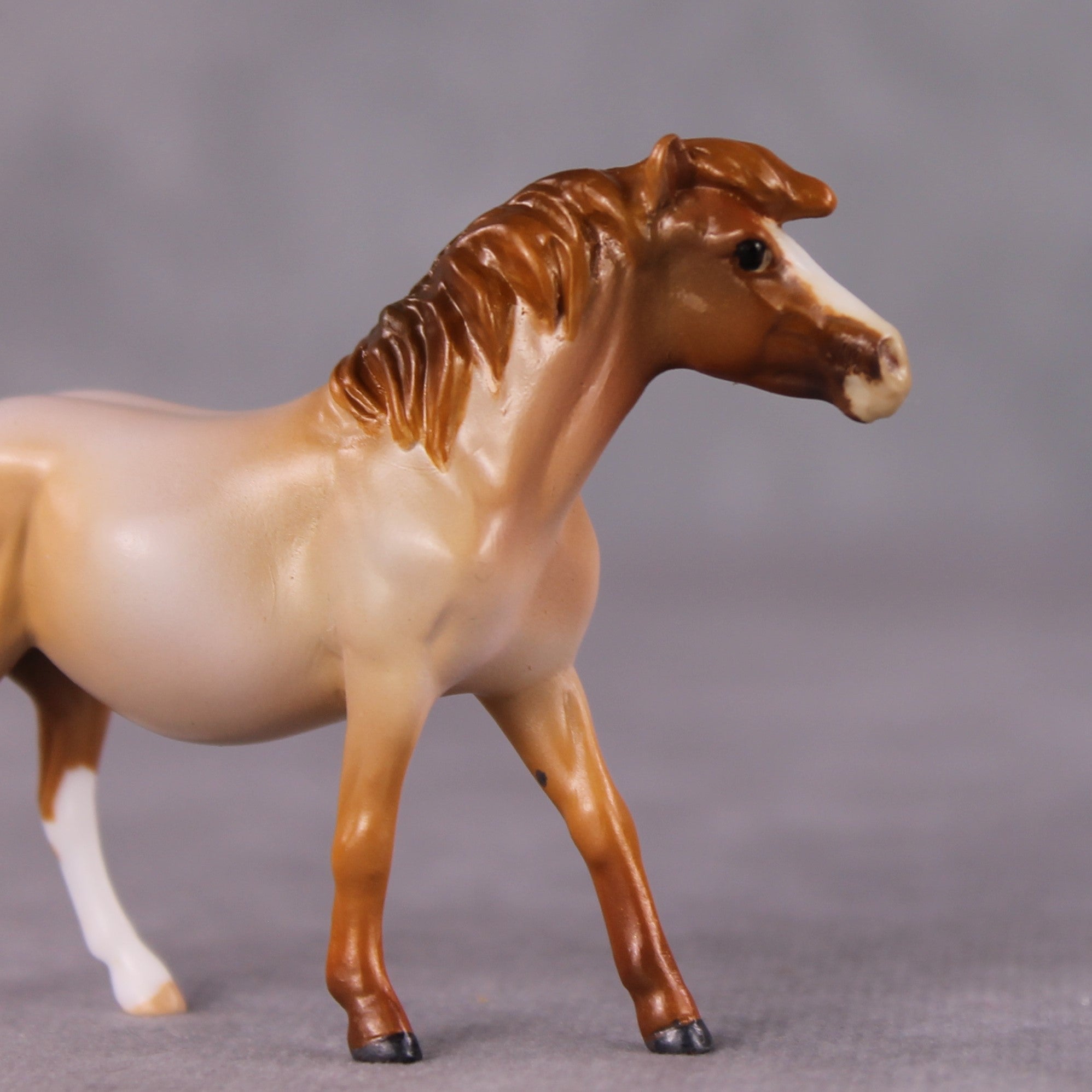 "Ambiguous Pie" OOAK Custom Chestnut Roan Pony Chip By Kristin Cermele - Gemstone Series
