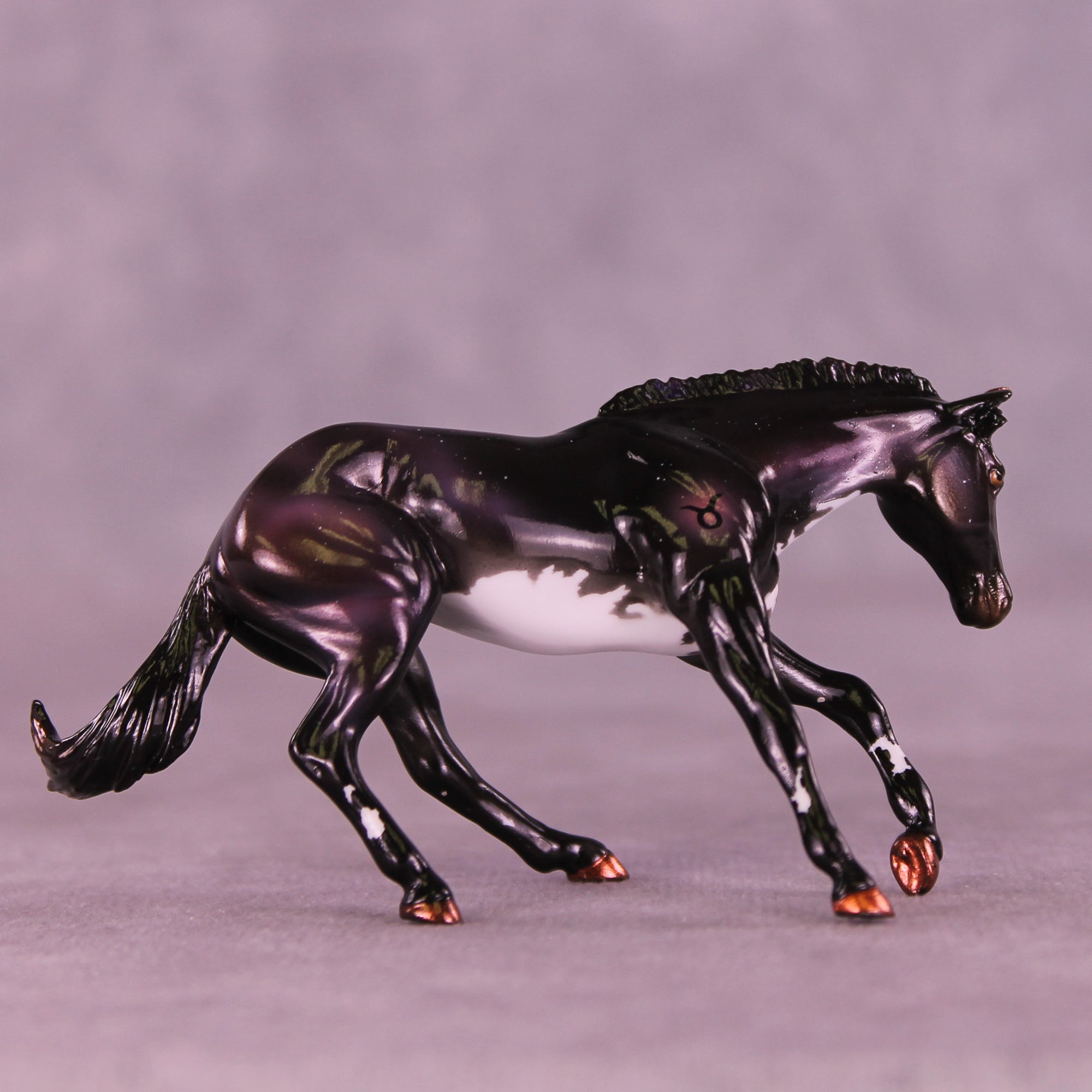 Mini Atlas OOAK EFCM Chip Cutting Horse by Ashley Palmer &amp; Melanie Miller SCD26