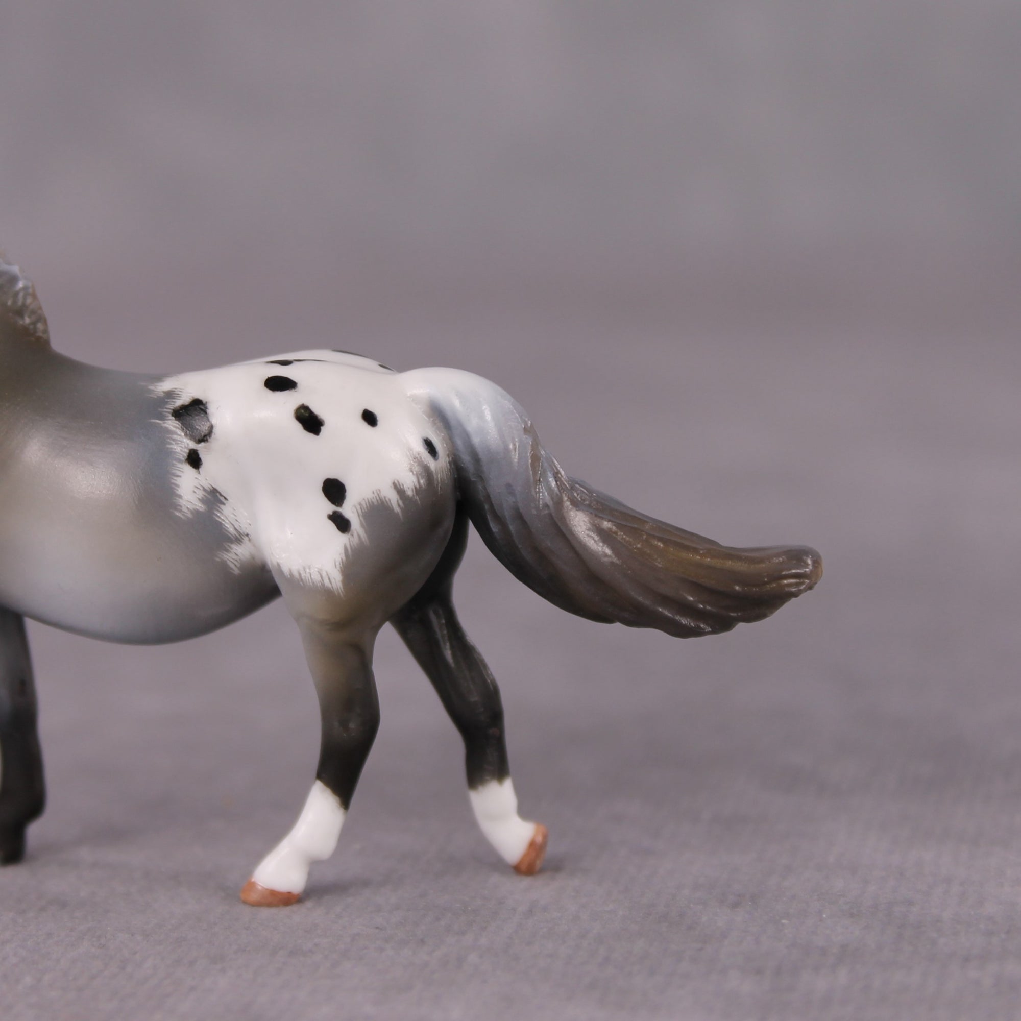 "Linguini" OOAK Custom Roan Blanket Appy Pony Chip By Kristin Cermele - Gemstone Series