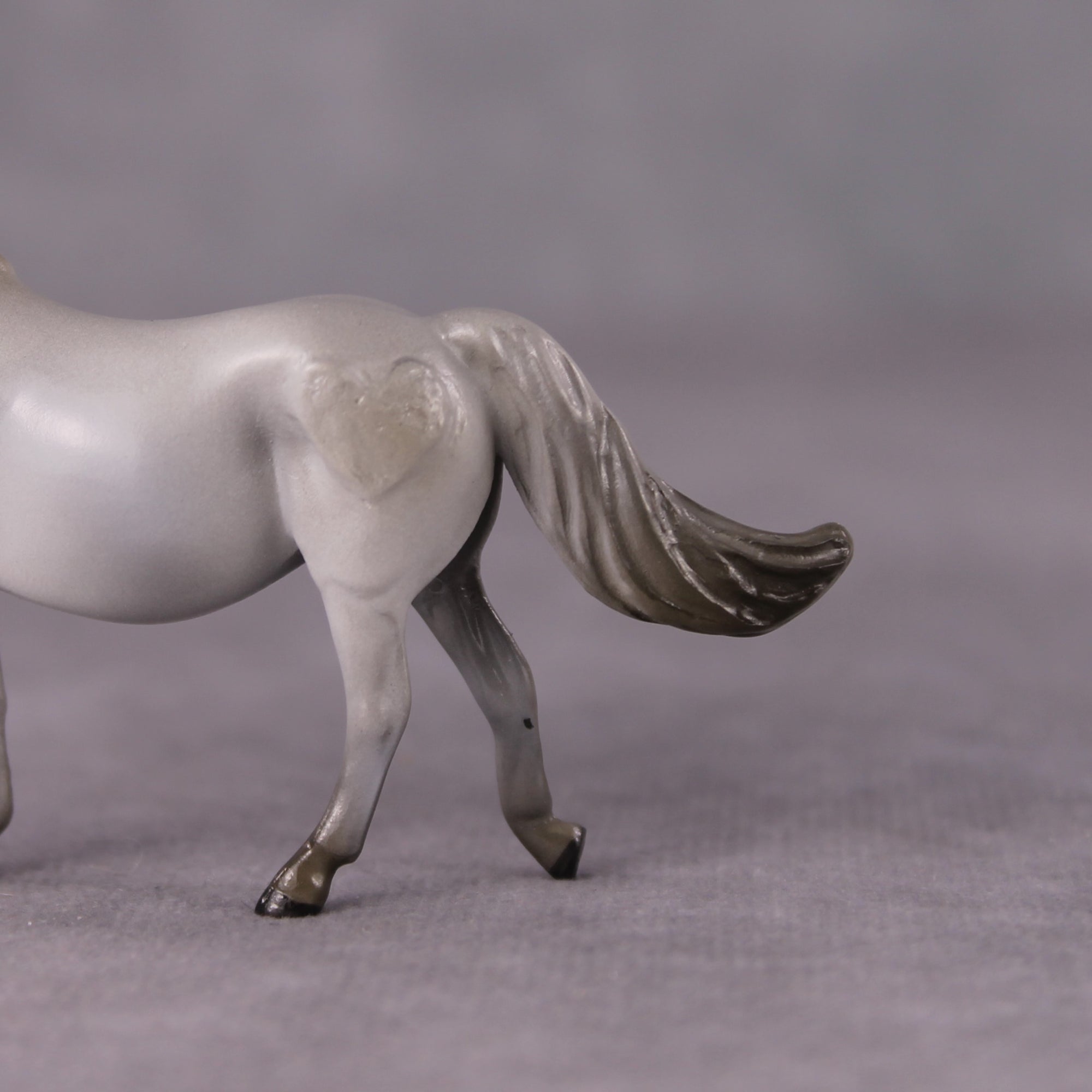 "Snow Cone" OOAK Custom Light Grey w/ Snip Pony Chip By Kristin Cermele - Gemstone Series