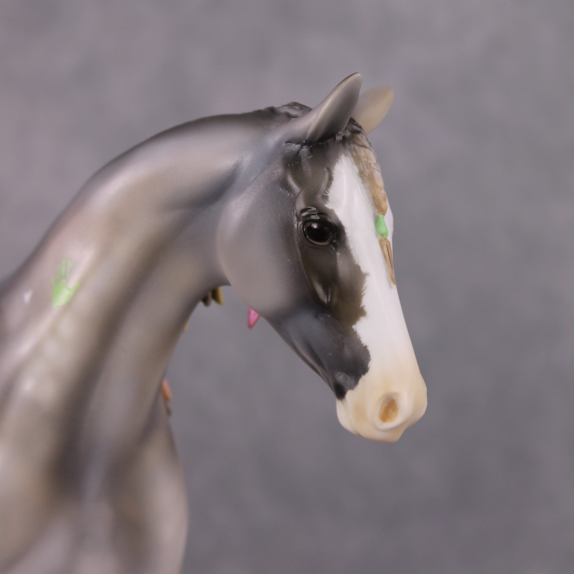 "The Babysitter" I OOAK Custom Soft Dapple Grey Sabino Pony Stone By Kristin Cermele - Gemstone Series
