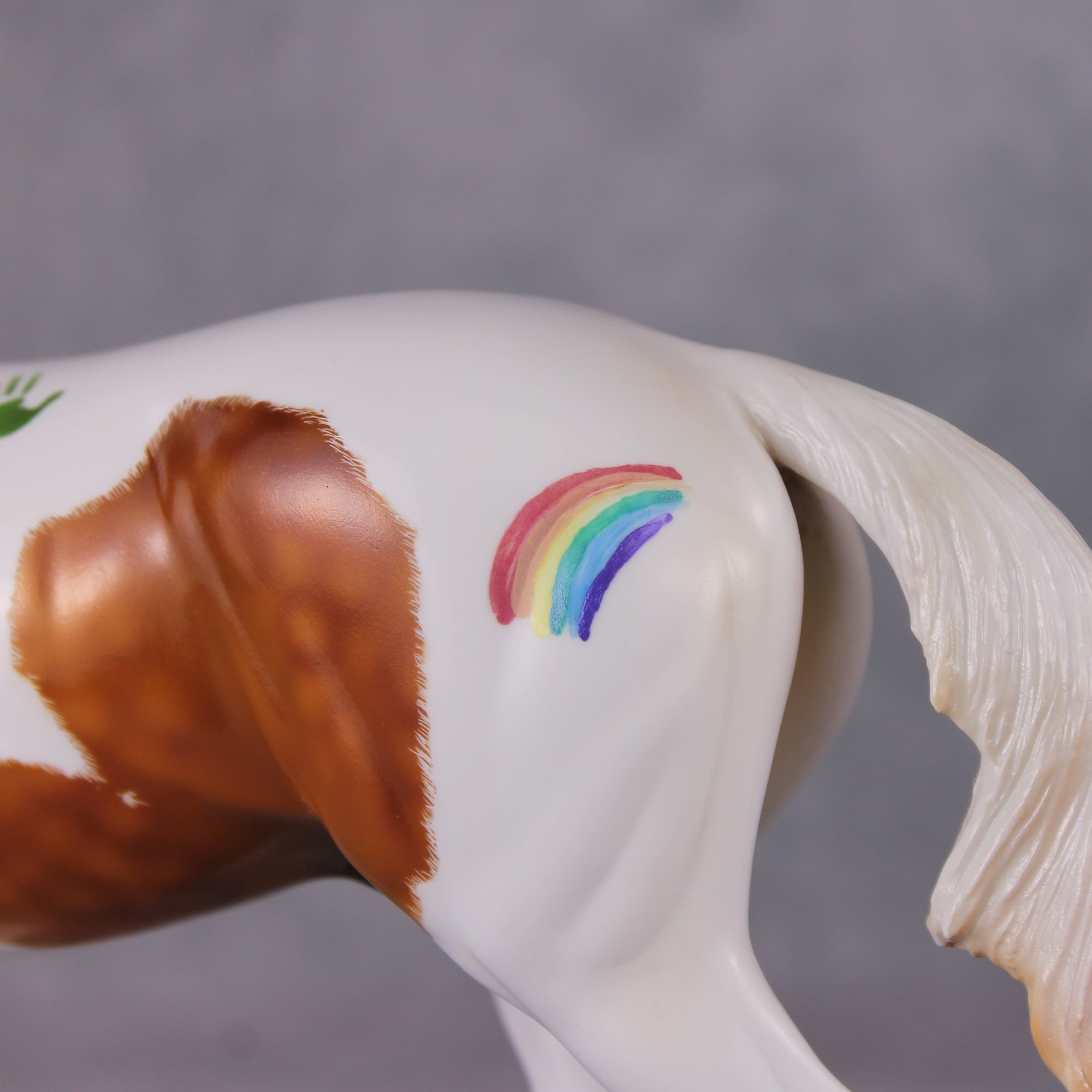 "The Babysitter II" OOAK Dappled Chestnut Tobiano Pony Stone By Kristin Cermele -GemStone Series