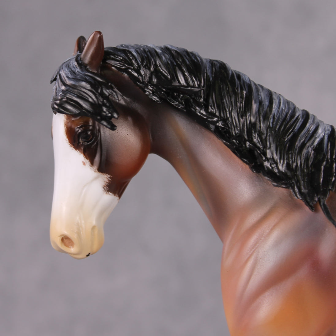 "Pepperoany Pony" OOAK Custom Bay Roan Overo Pony Stone By Kristen Cermele - Gemstone Series