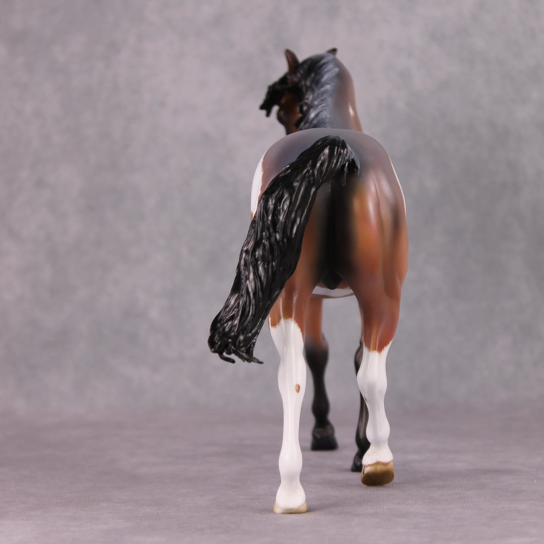 "Pepperoany Pony" OOAK Custom Bay Roan Overo Pony Stone By Kristen Cermele - Gemstone Series